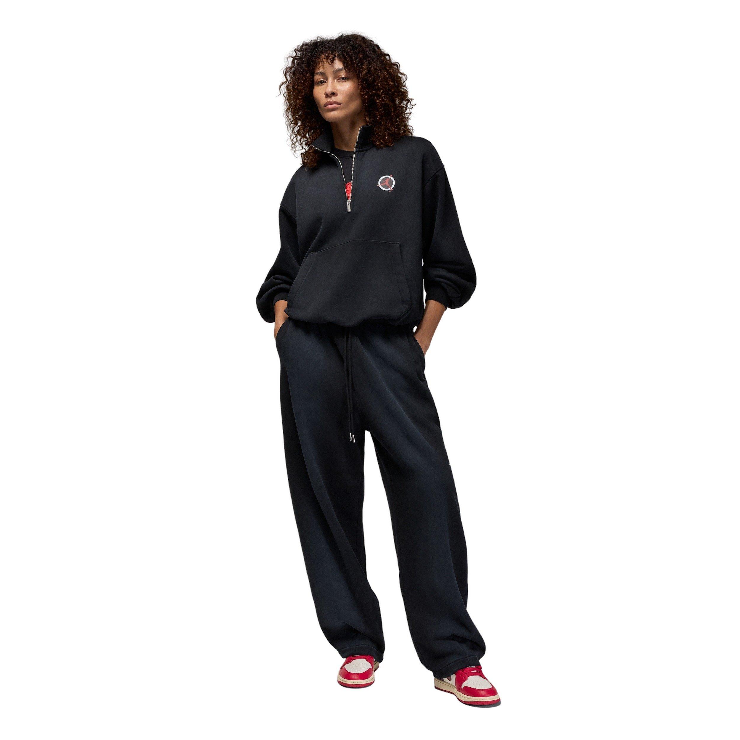 Jordan Women's Flight Fleece Club Baggy Pants -  Black - BLACK Thumbnail View 6