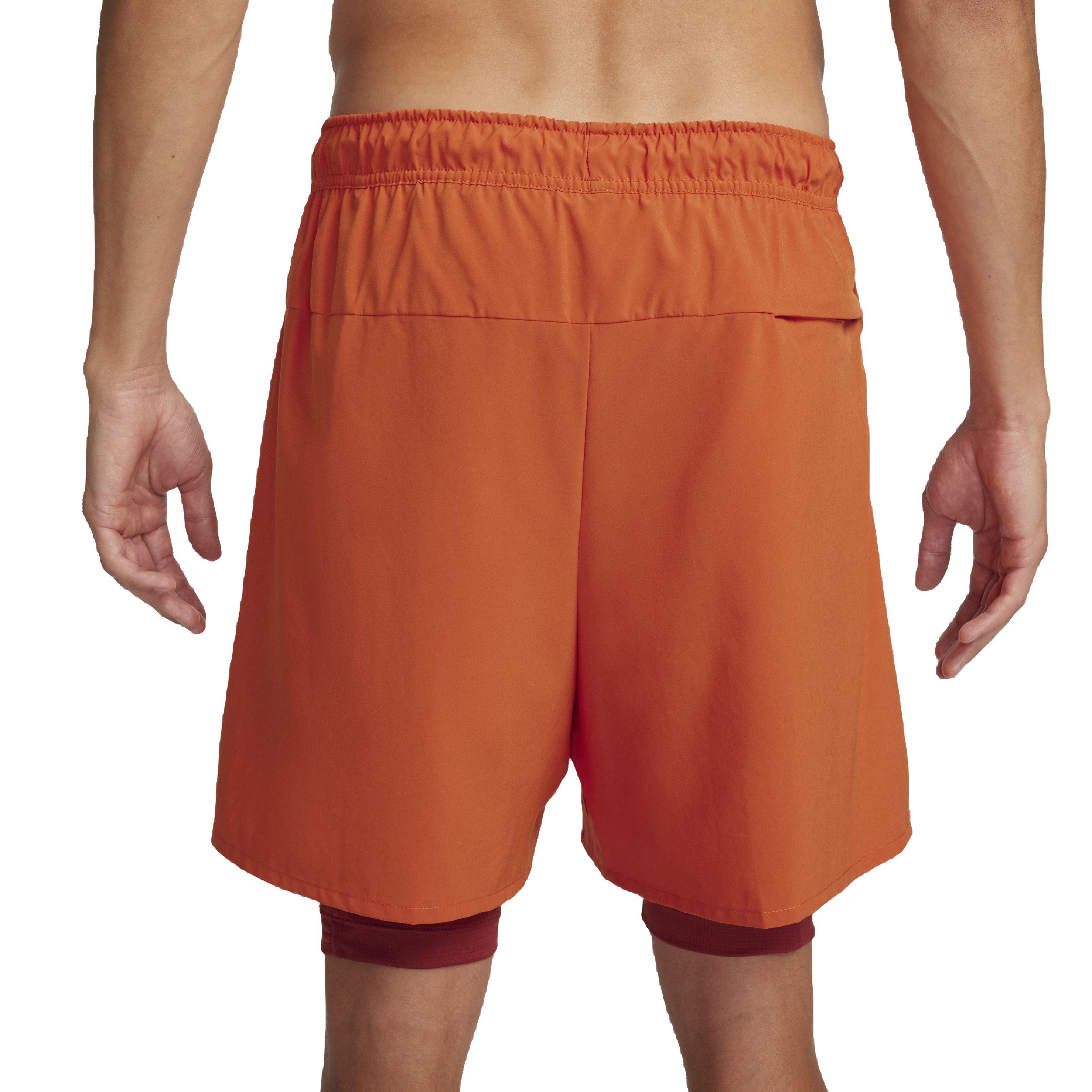 Nike Men's Dri-FIT Unlimited Woven 7" 2-in-1 Versatile Shorts - ORANGE Thumbnail View 2