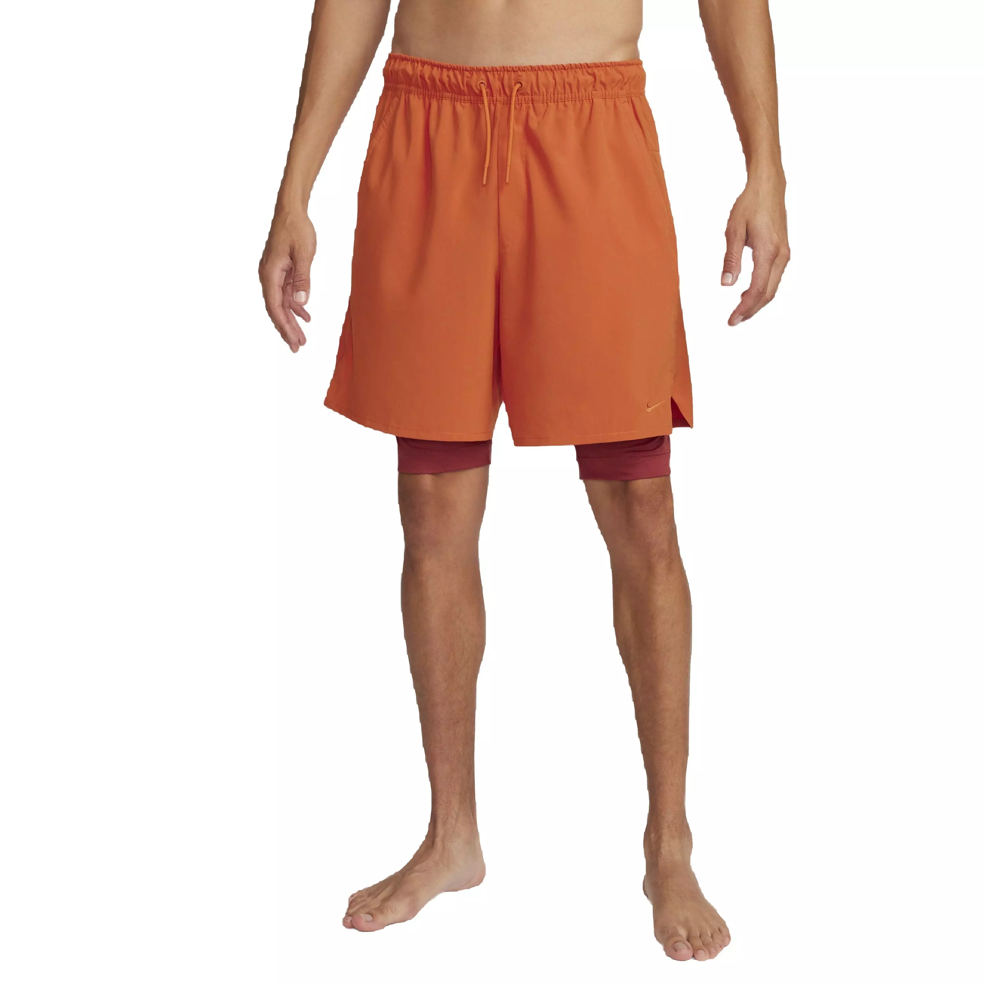 Nike Men's Dri-FIT Unlimited Woven 7" 2-in-1 Versatile Shorts - ORANGE