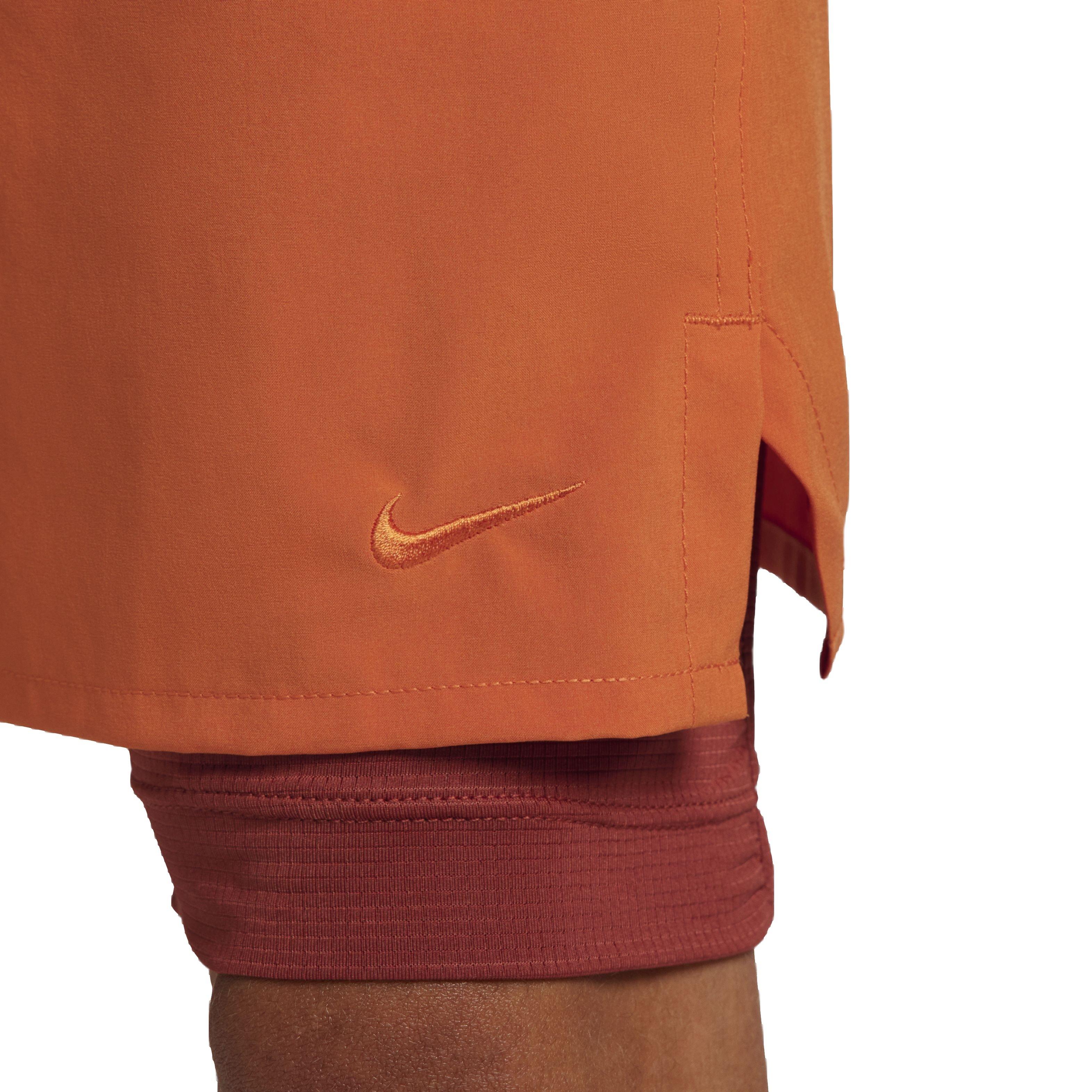 Nike Men's Dri-FIT Unlimited Woven 7" 2-in-1 Versatile Shorts - ORANGE Thumbnail View 5