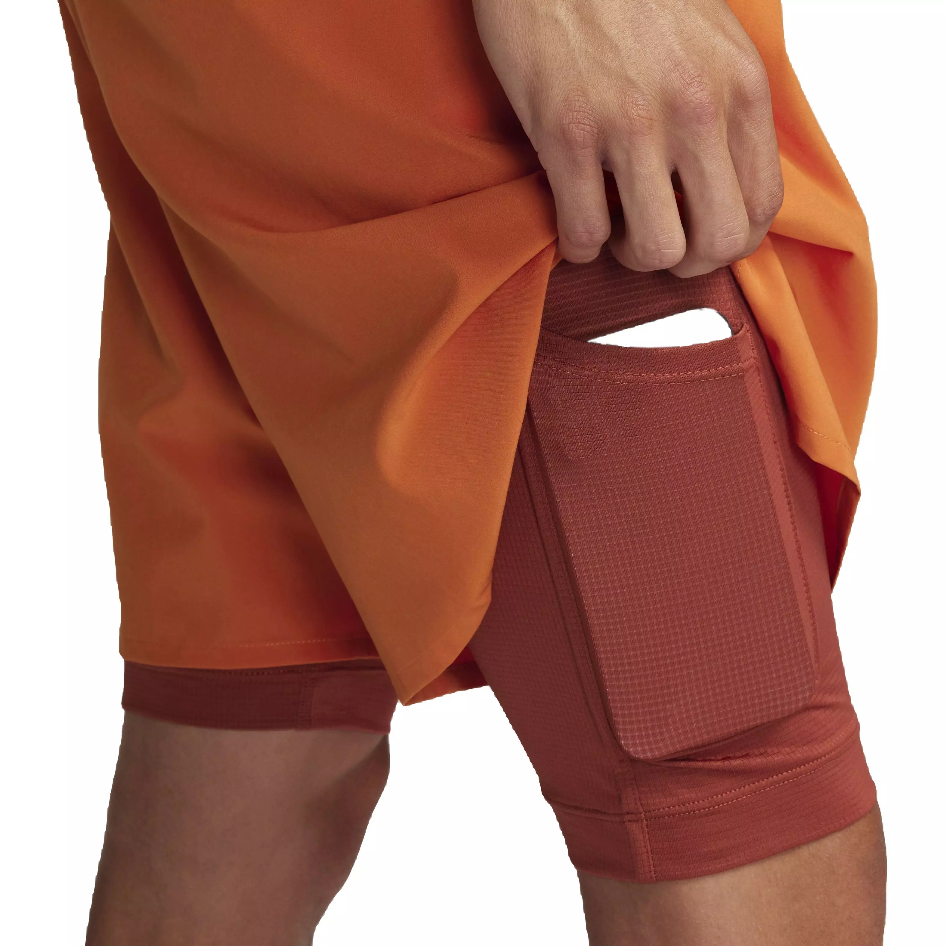Nike Men's Dri-FIT Unlimited Woven 7" 2-in-1 Versatile Shorts - ORANGE