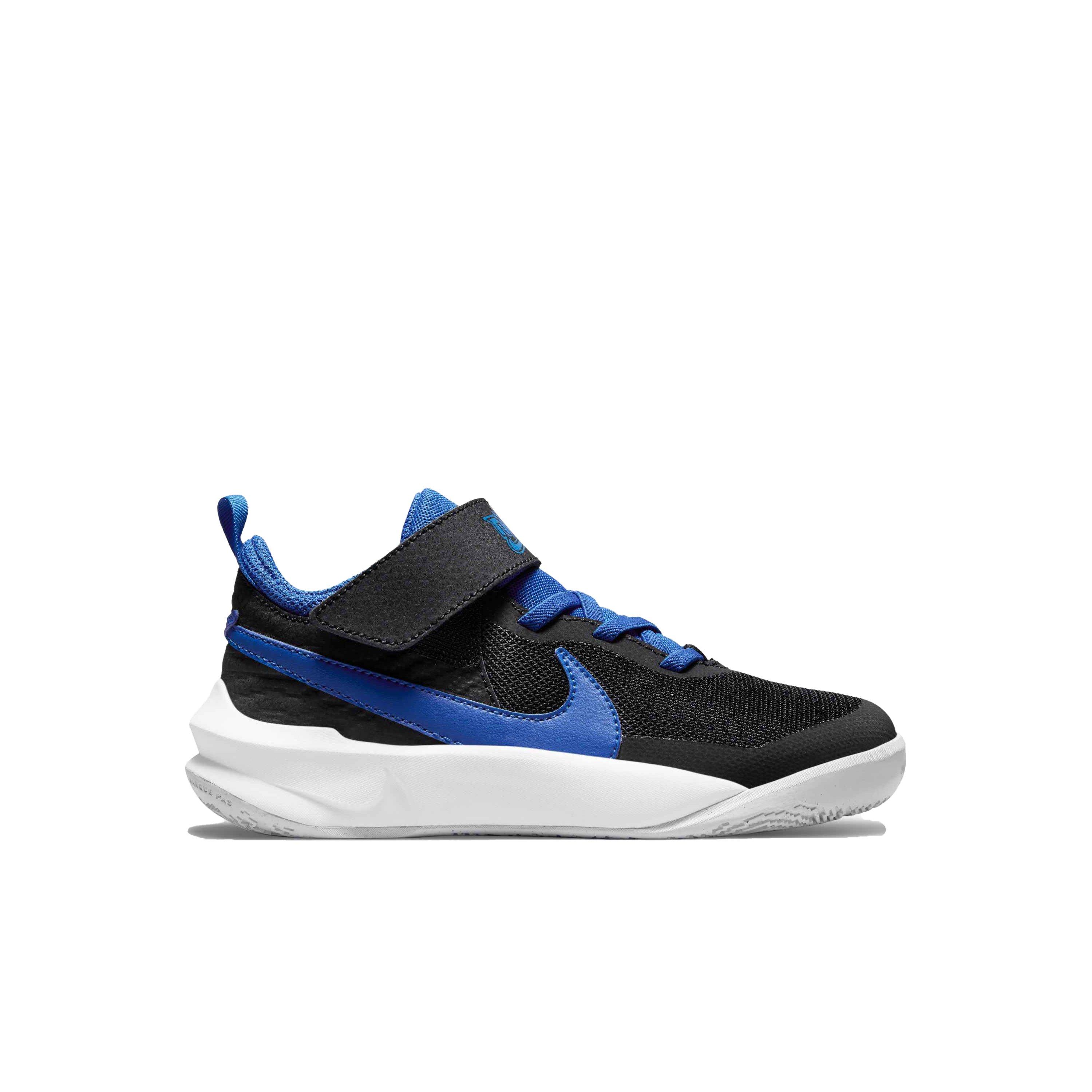 Nike Team Hustle D 10 "Black/Game Royal/Photon Dust/White" Preschool Boys' Basketball Shoe - BLACK Thumbnail View 1