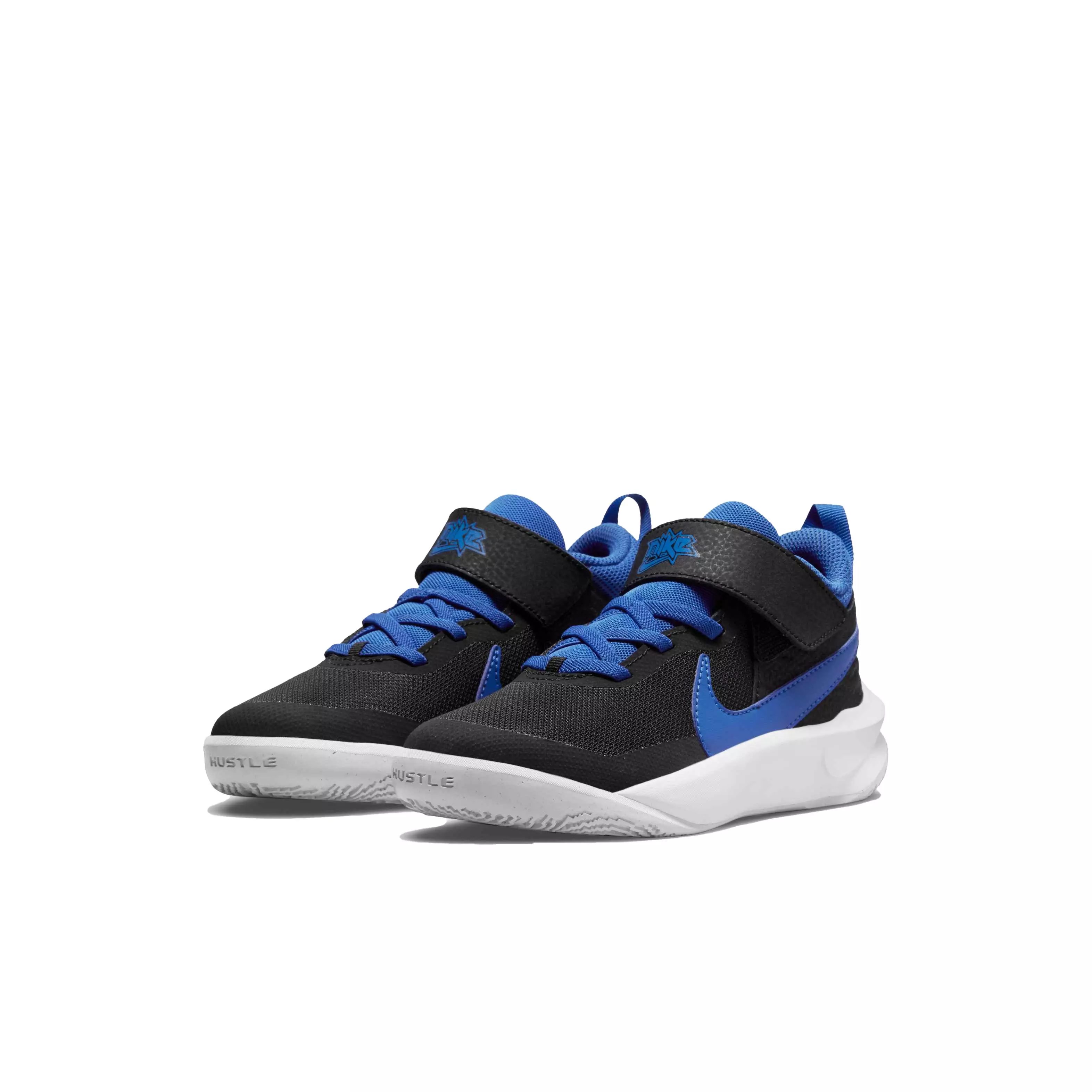 Nike Team Hustle D 10 "Black/Game Royal/Photon Dust/White" Preschool Boys' Basketball Shoe - BLACK