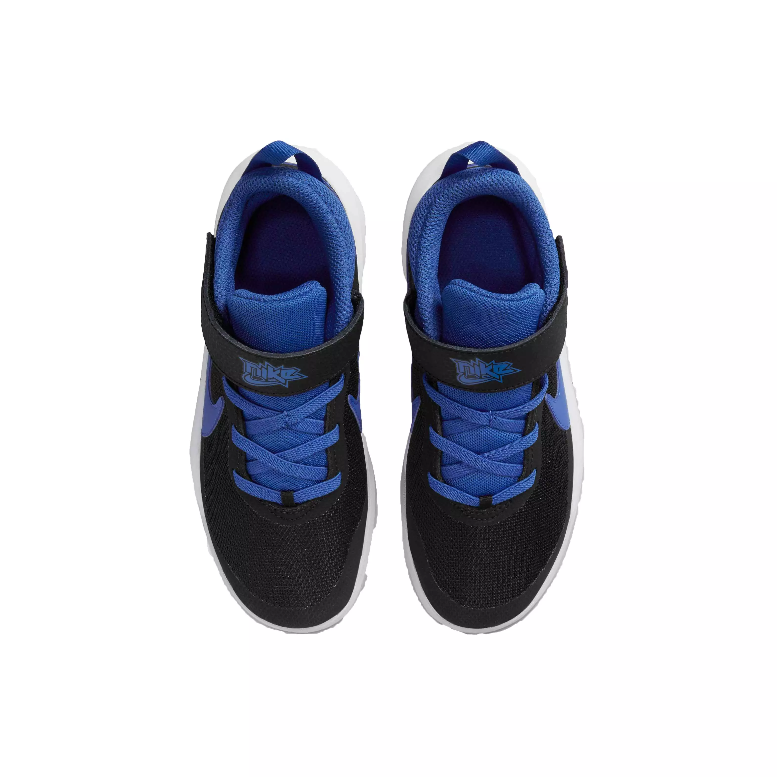 Nike Team Hustle D 10 "Black/Game Royal/Photon Dust/White" Preschool Boys' Basketball Shoe - BLACK