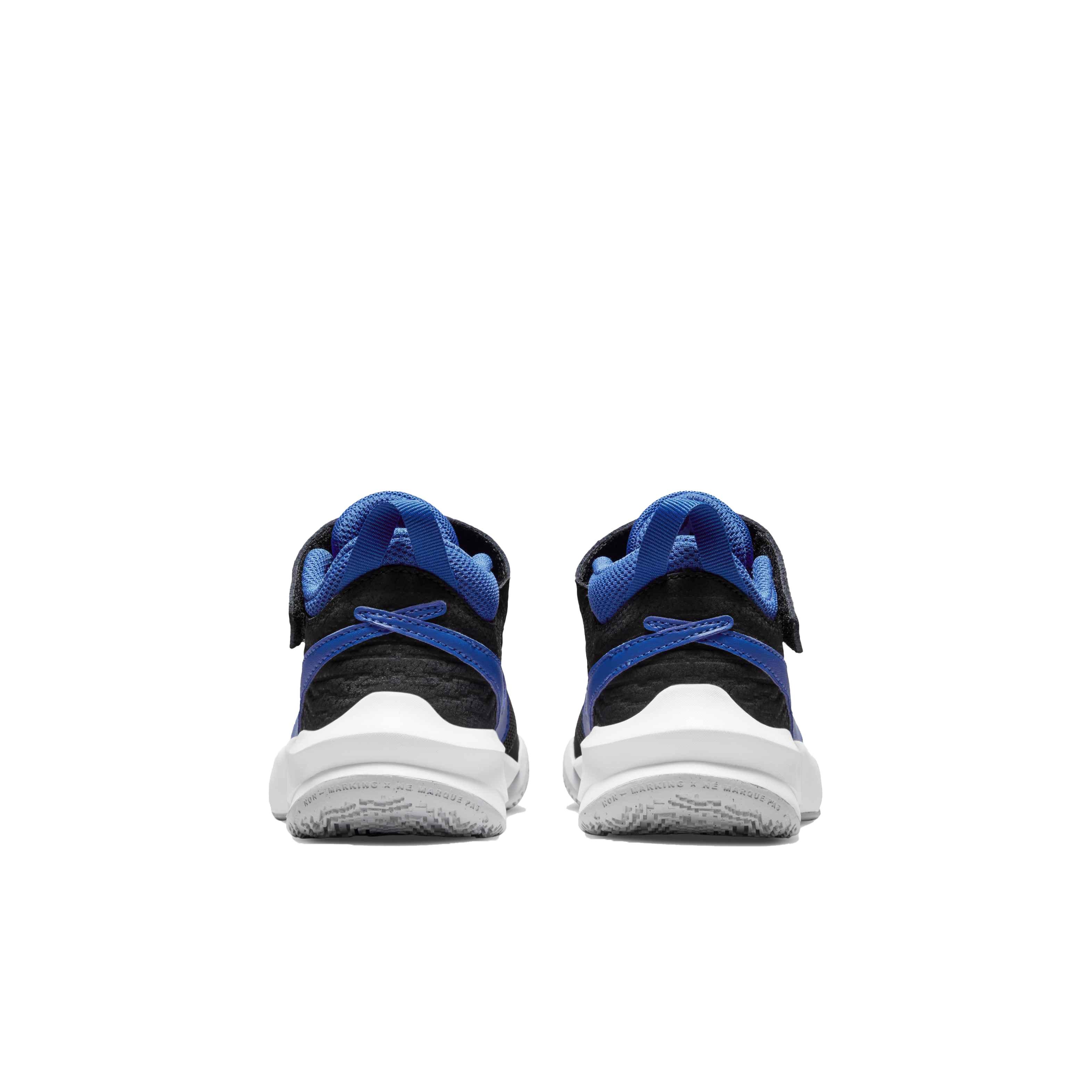 Nike Team Hustle D 10 "Black/Game Royal/Photon Dust/White" Preschool Boys' Basketball Shoe - BLACK Thumbnail View 5