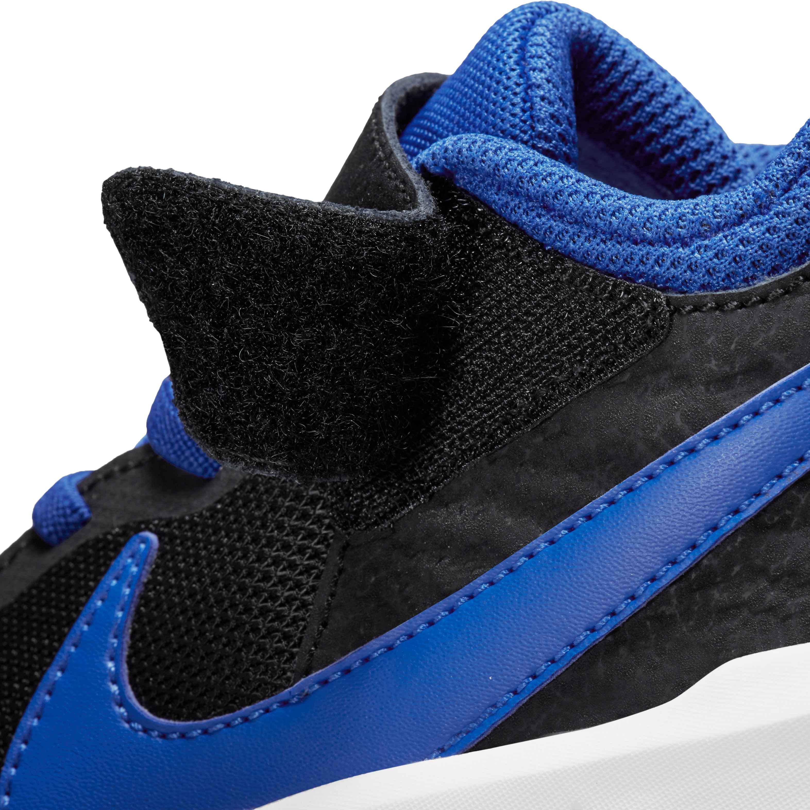 Nike Team Hustle D 10 "Black/Game Royal/Photon Dust/White" Preschool Boys' Basketball Shoe - BLACK Thumbnail View 8