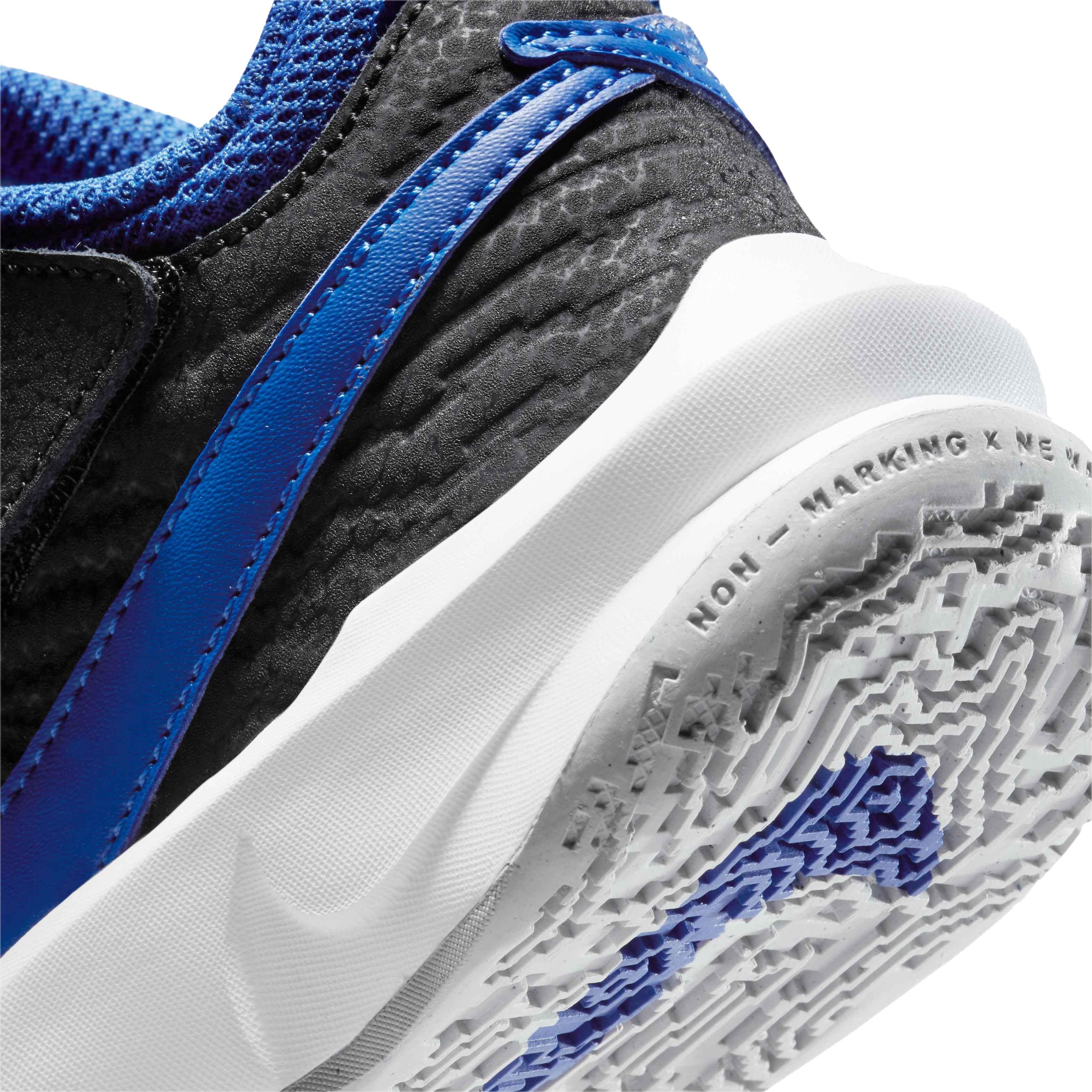Nike Team Hustle D 10 "Black/Game Royal/Photon Dust/White" Preschool Boys' Basketball Shoe - BLACK Thumbnail View 9