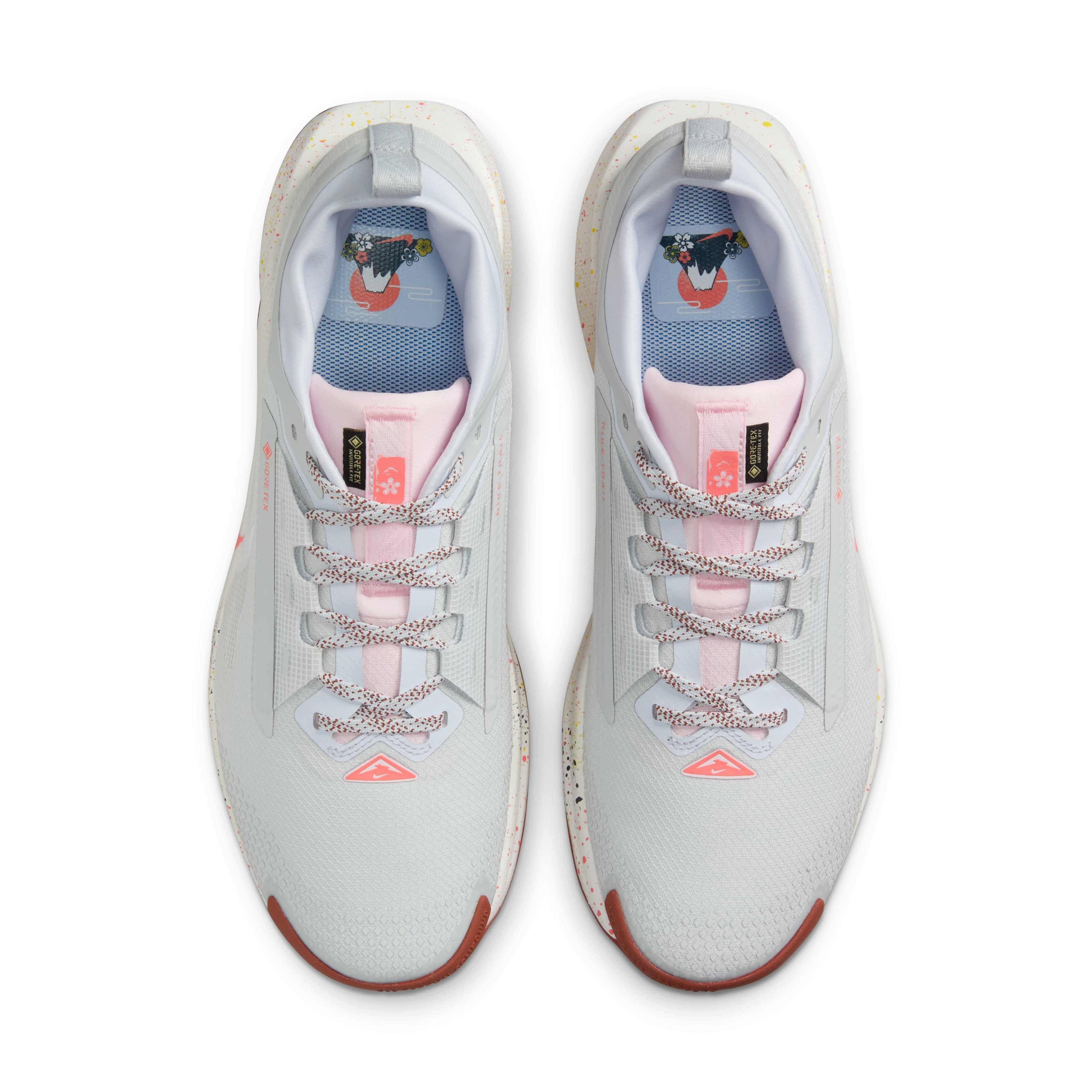 Nike Pegasus Trail 5 "Pure Platinum/Football Grey/Pink Foam/White" Men's Trail Running Shoe - PLATINUM/GREY/PINK/WHITE Thumbnail View 4