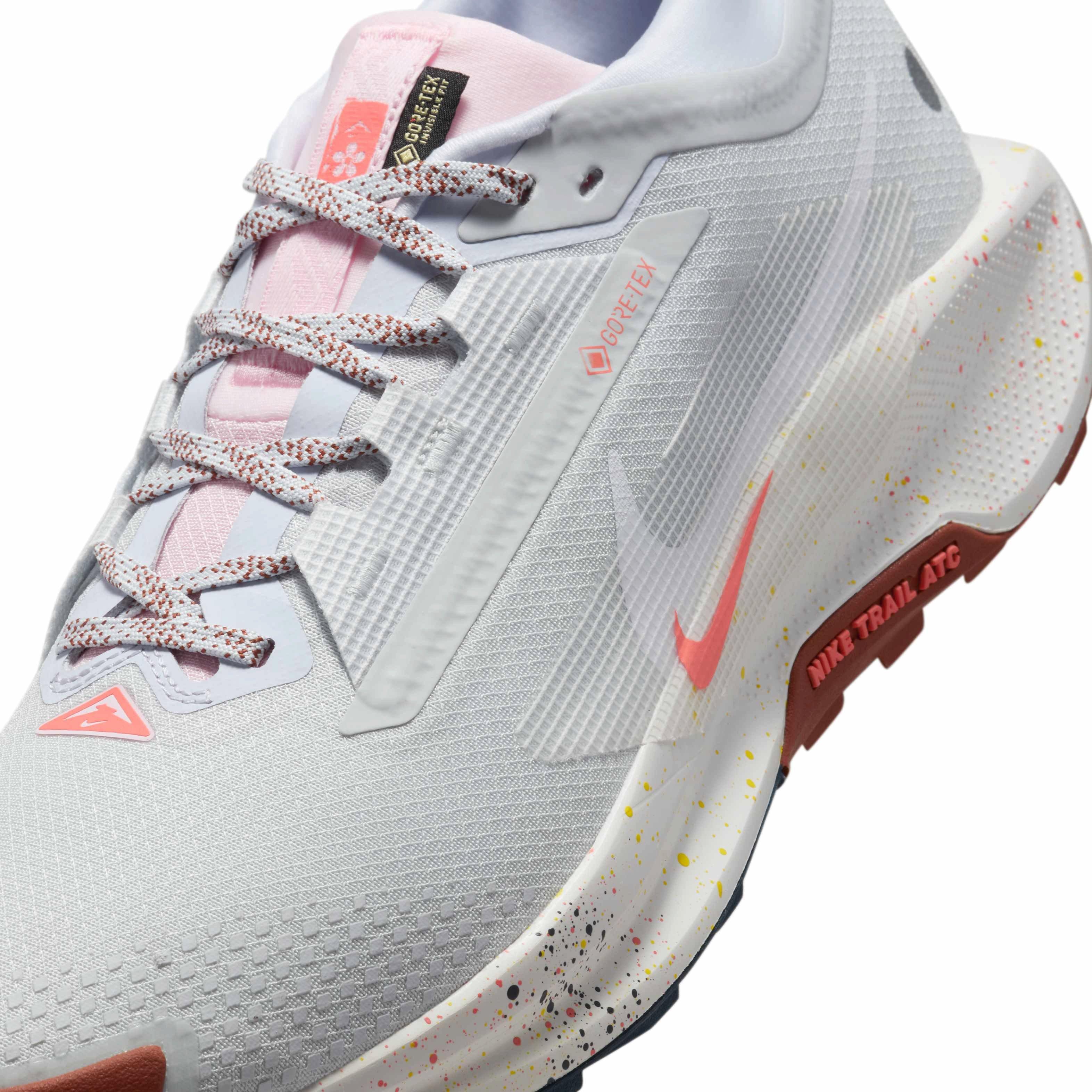 Nike Pegasus Trail 5 "Pure Platinum/Football Grey/Pink Foam/White" Men's Trail Running Shoe - PLATINUM/GREY/PINK/WHITE Thumbnail View 7