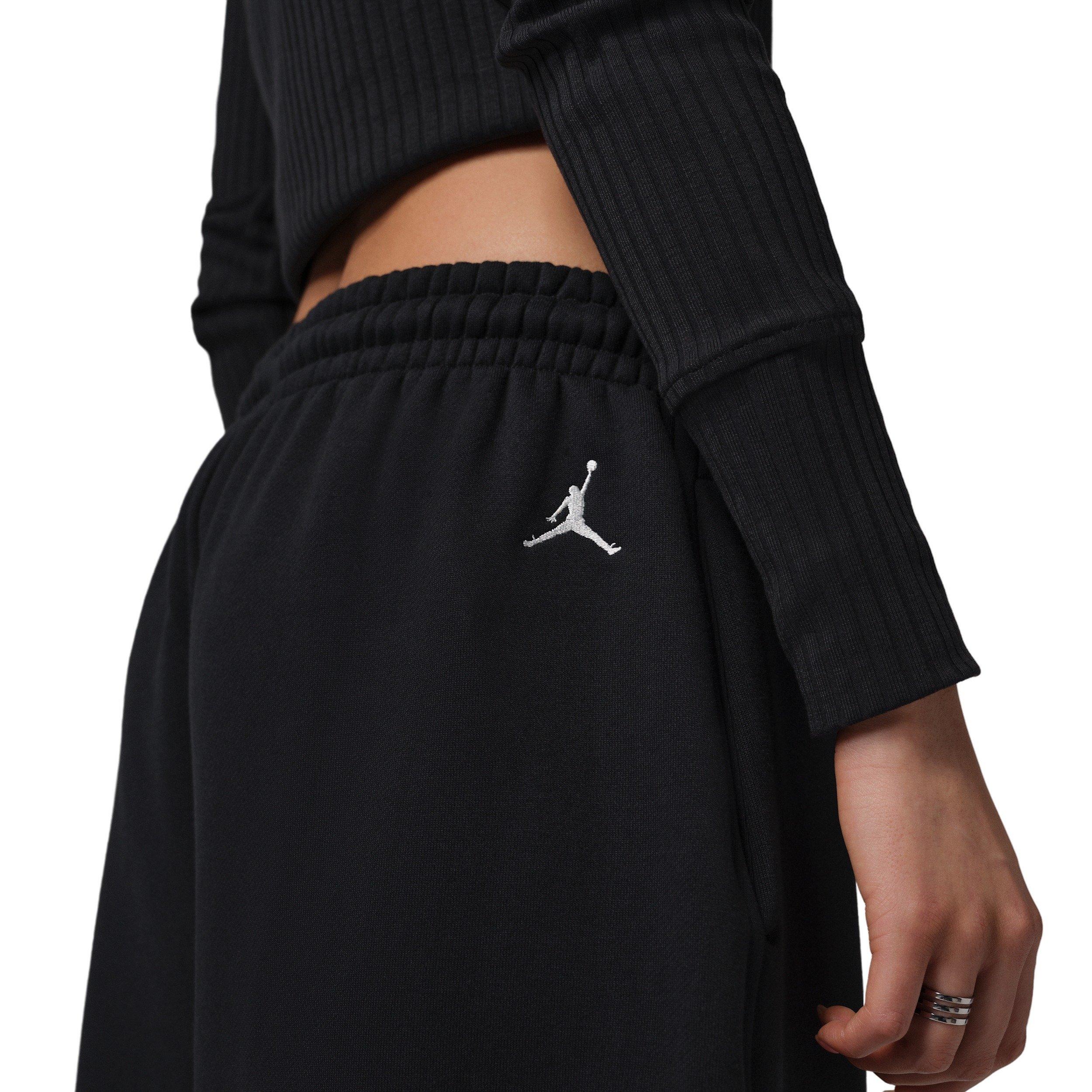 Jordan Women's Flight Fleece Baggy Pants -Black - BLACK Thumbnail View 4