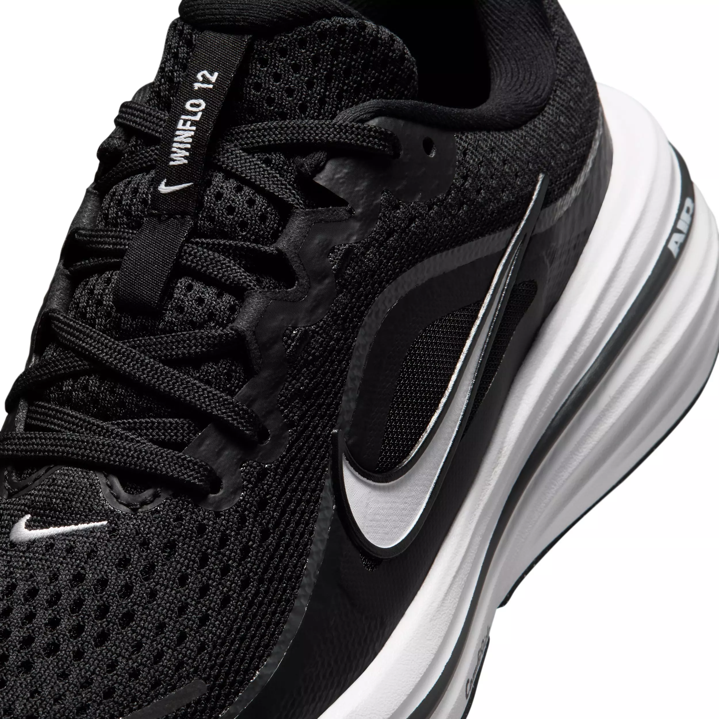 Nike Winflo 12 "Black/Dark Grey/White" Preschool Boys' Running Shoe - BLACK/DK GREY/WHITE