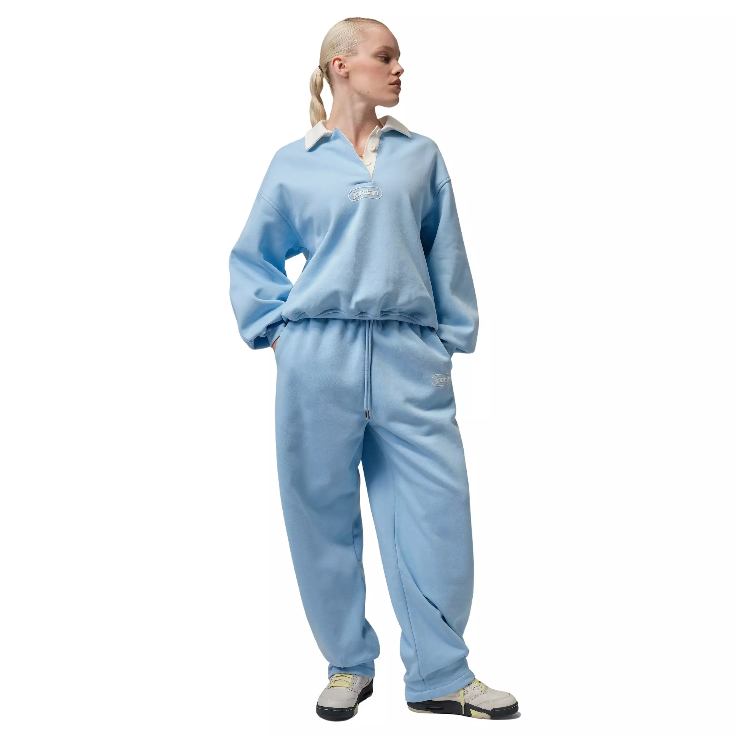 Jordan Women's Flight Fleece Baggy Pants - Blue - BLUE