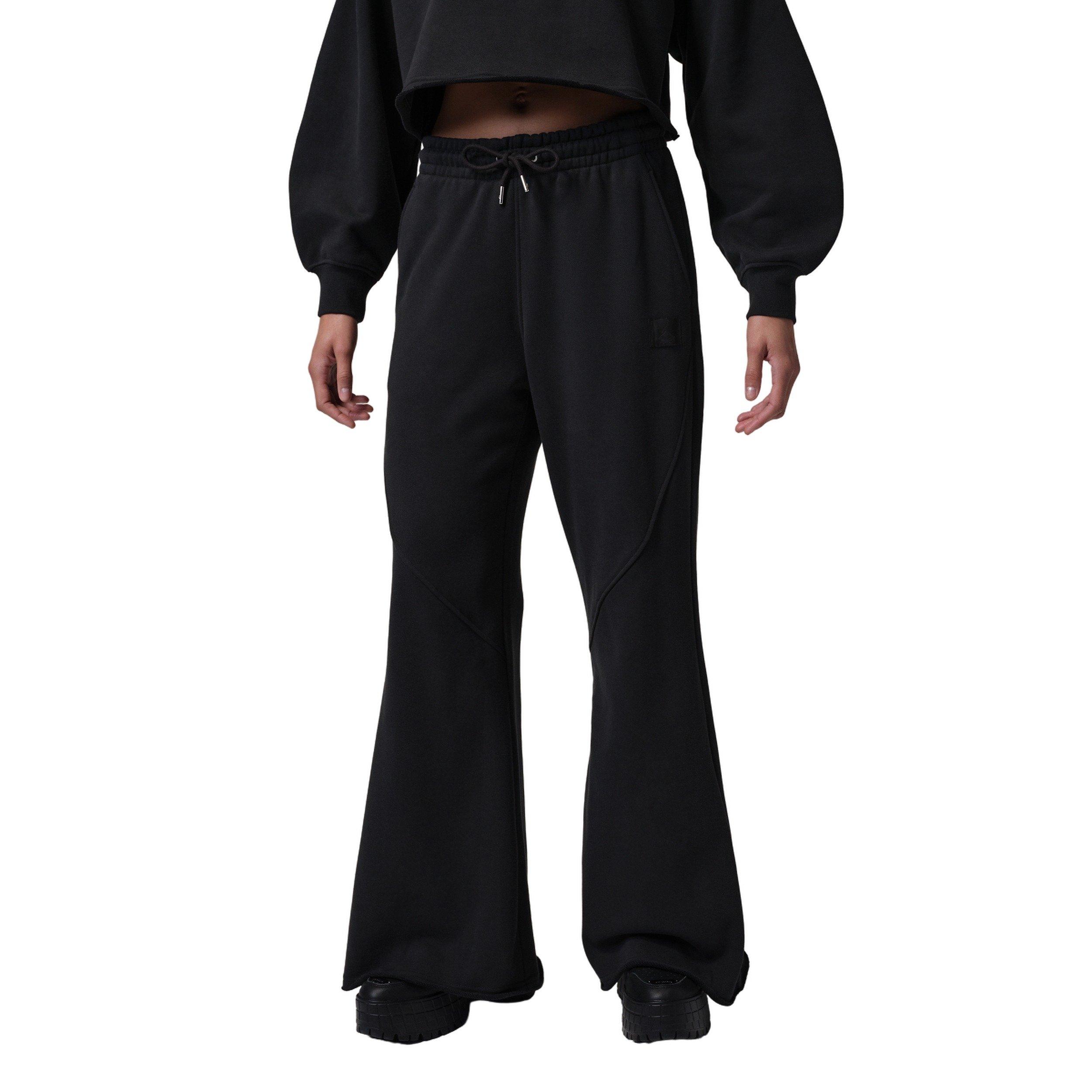 Jordan Women's Flared French Terry Fleece Pants - Black - BLACK Thumbnail View 1