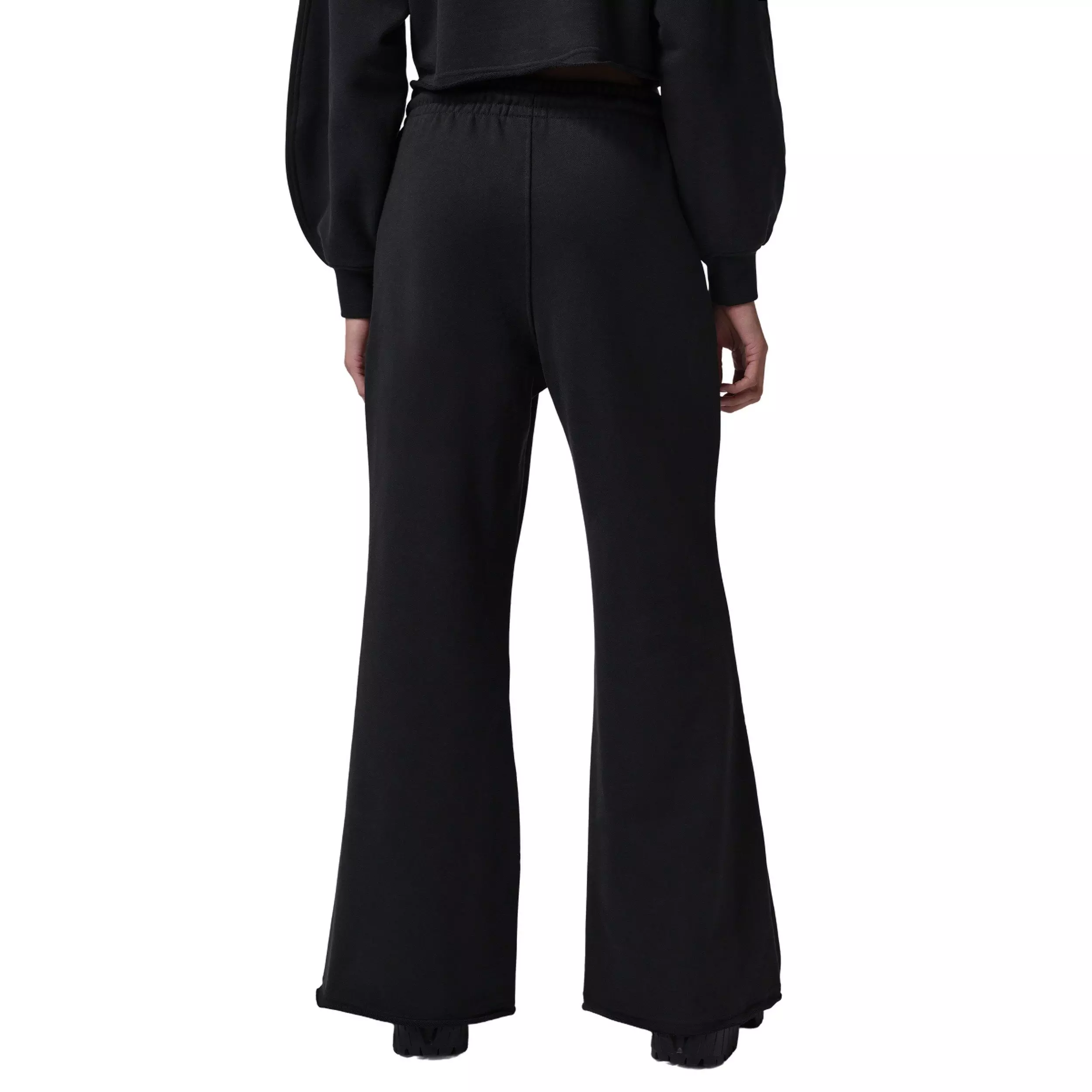 Jordan Women's Flared French Terry Fleece Pants -Black - BLACK