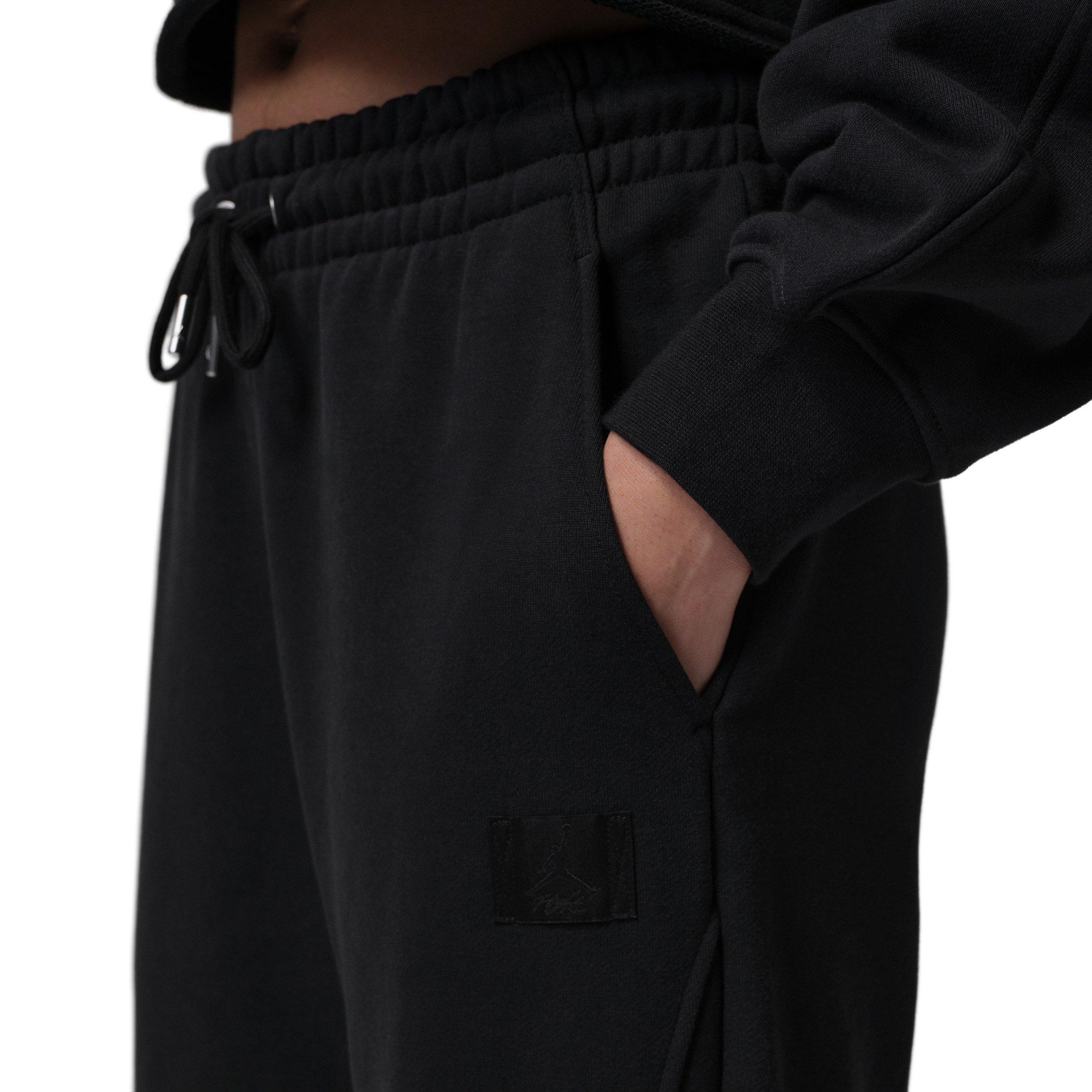 Jordan Women's Flared French Terry Fleece Pants -Black - BLACK Thumbnail View 3