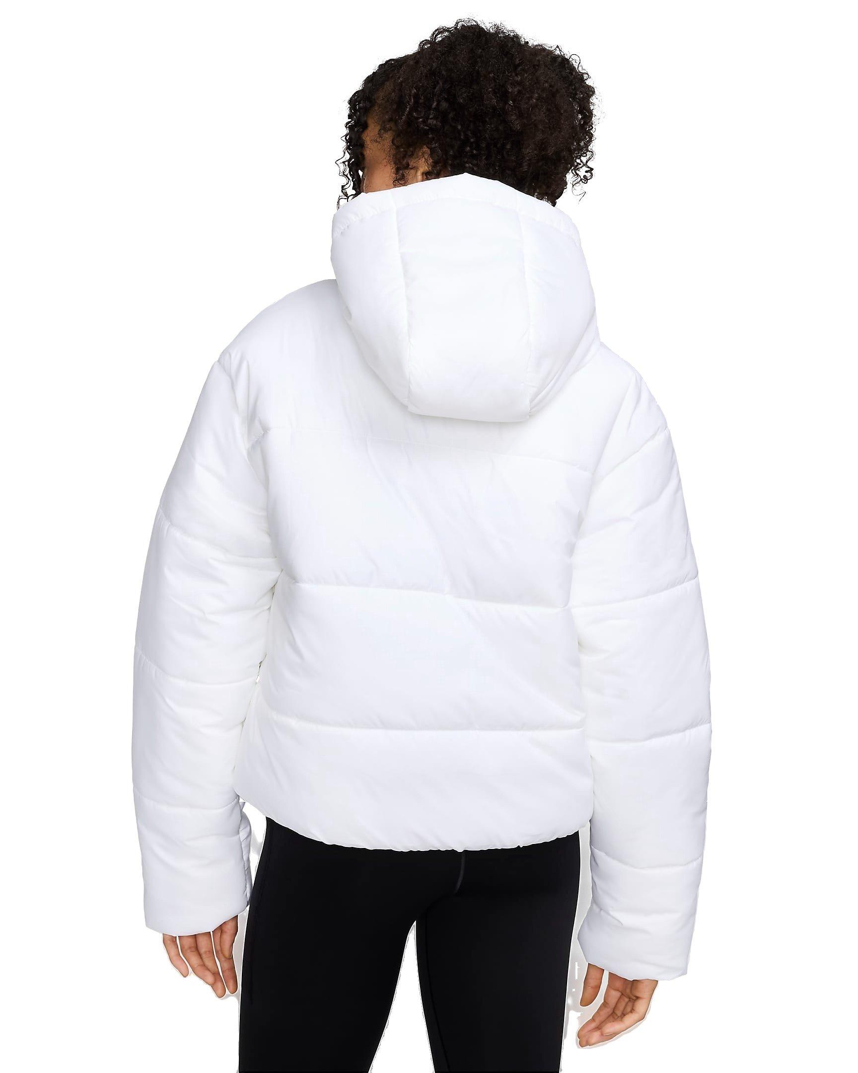 Nike Women's Sportswear Classic Puffer Therma-FIT Loose Hooded Jacket - WHITE Thumbnail View 2