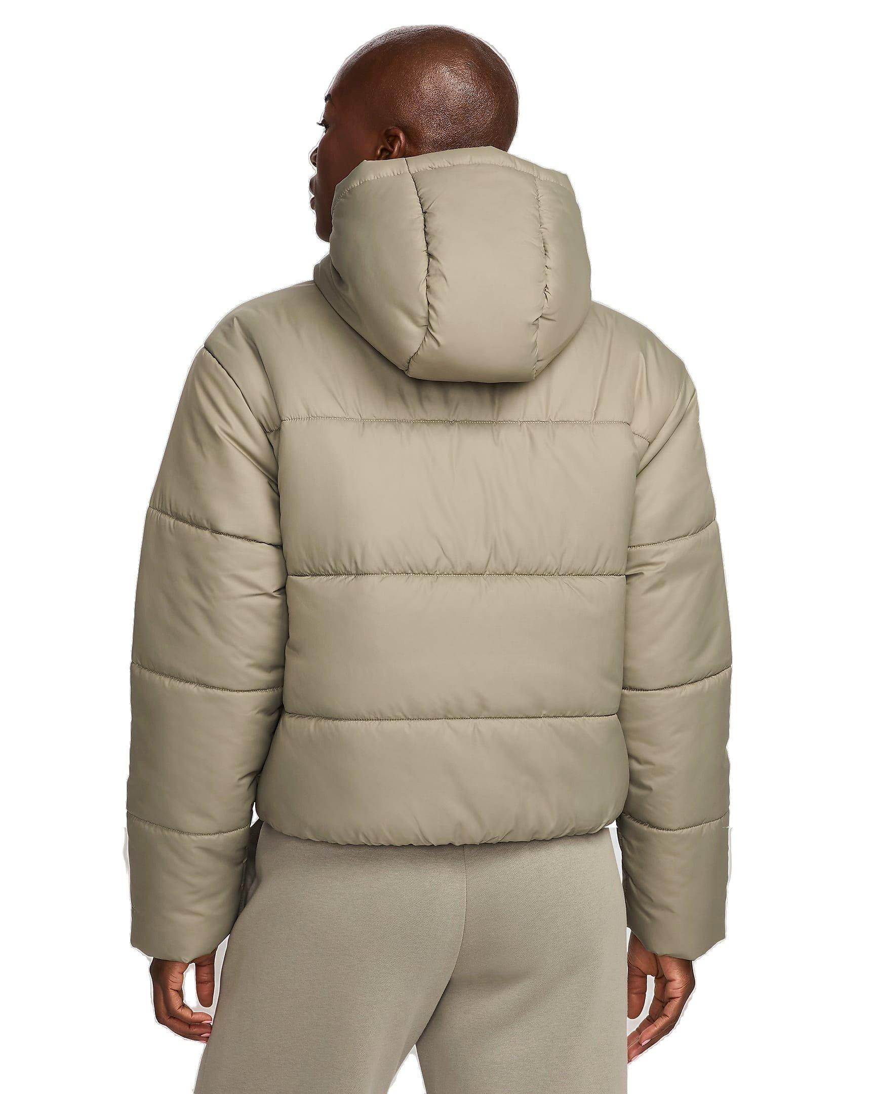 Nike Women's Sportswear Classic Puffer Therma-FIT Loose Hooded Jacket - LT ARMY GREEN Thumbnail View 2