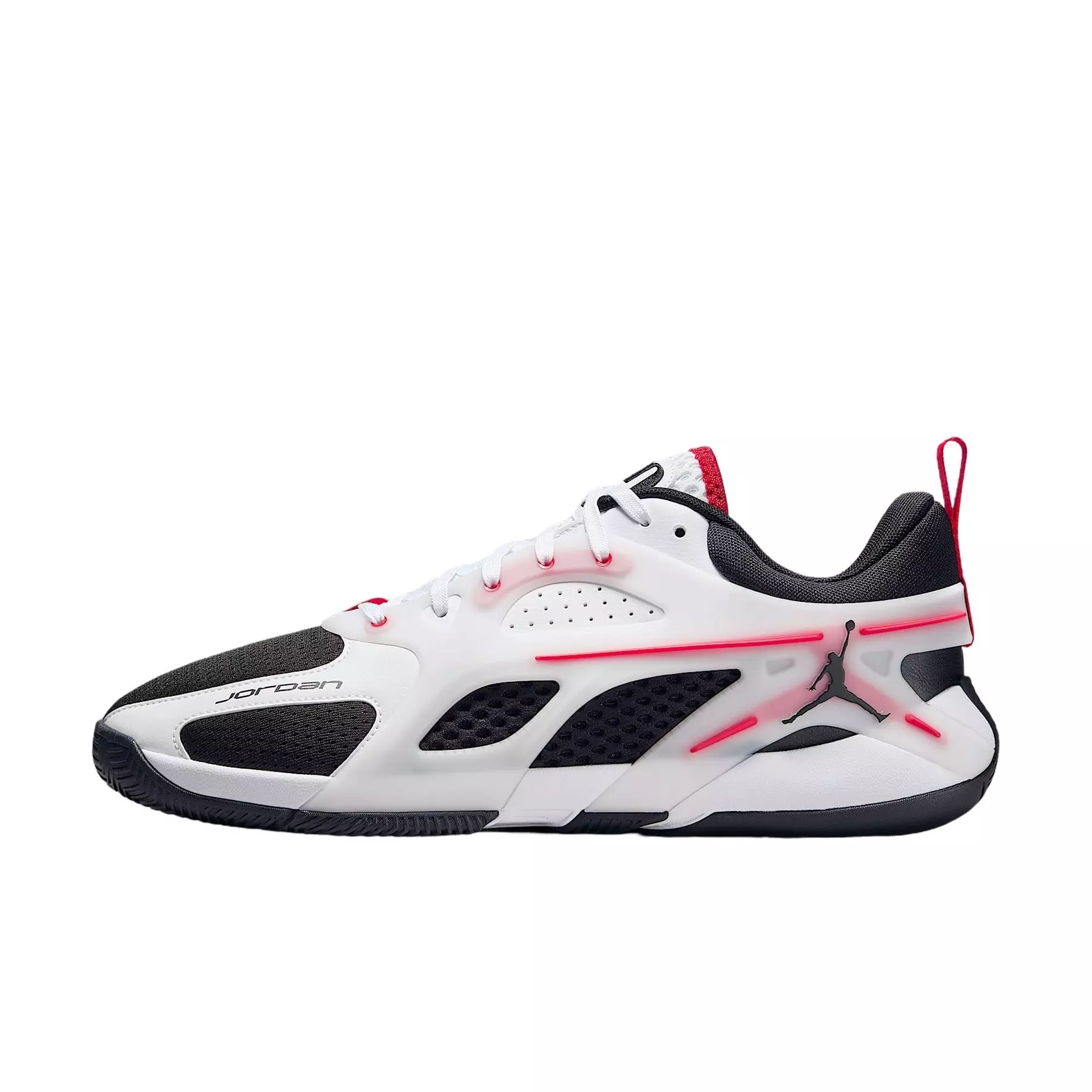 Jordan Heir Series "White/Fire Red/Black" Men's Basketball Shoe - WHITE/RED/BLACK