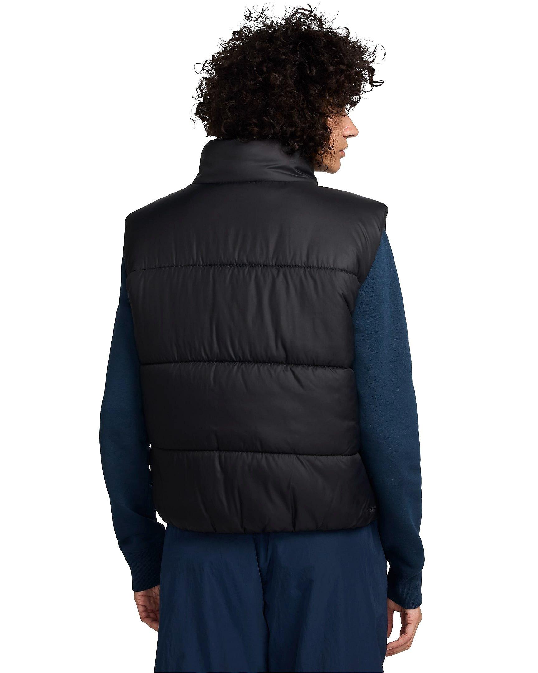 Nike Women's Sportswear Classic Puffer Therma-FIT Loose Vest - BLACK Thumbnail View 2
