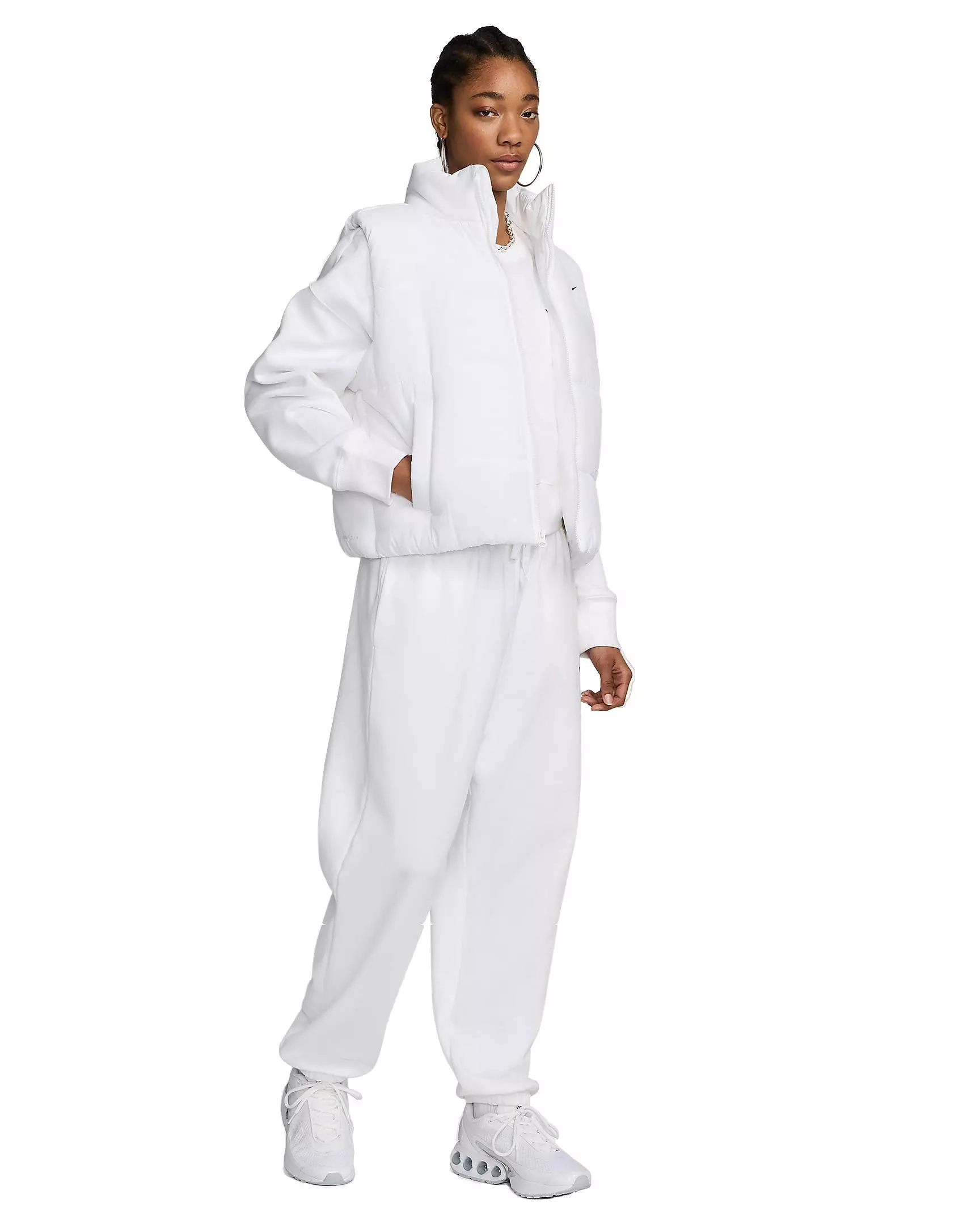 Nike Women's Sportswear Classic Puffer Therma-FIT Loose Vest - WHITE