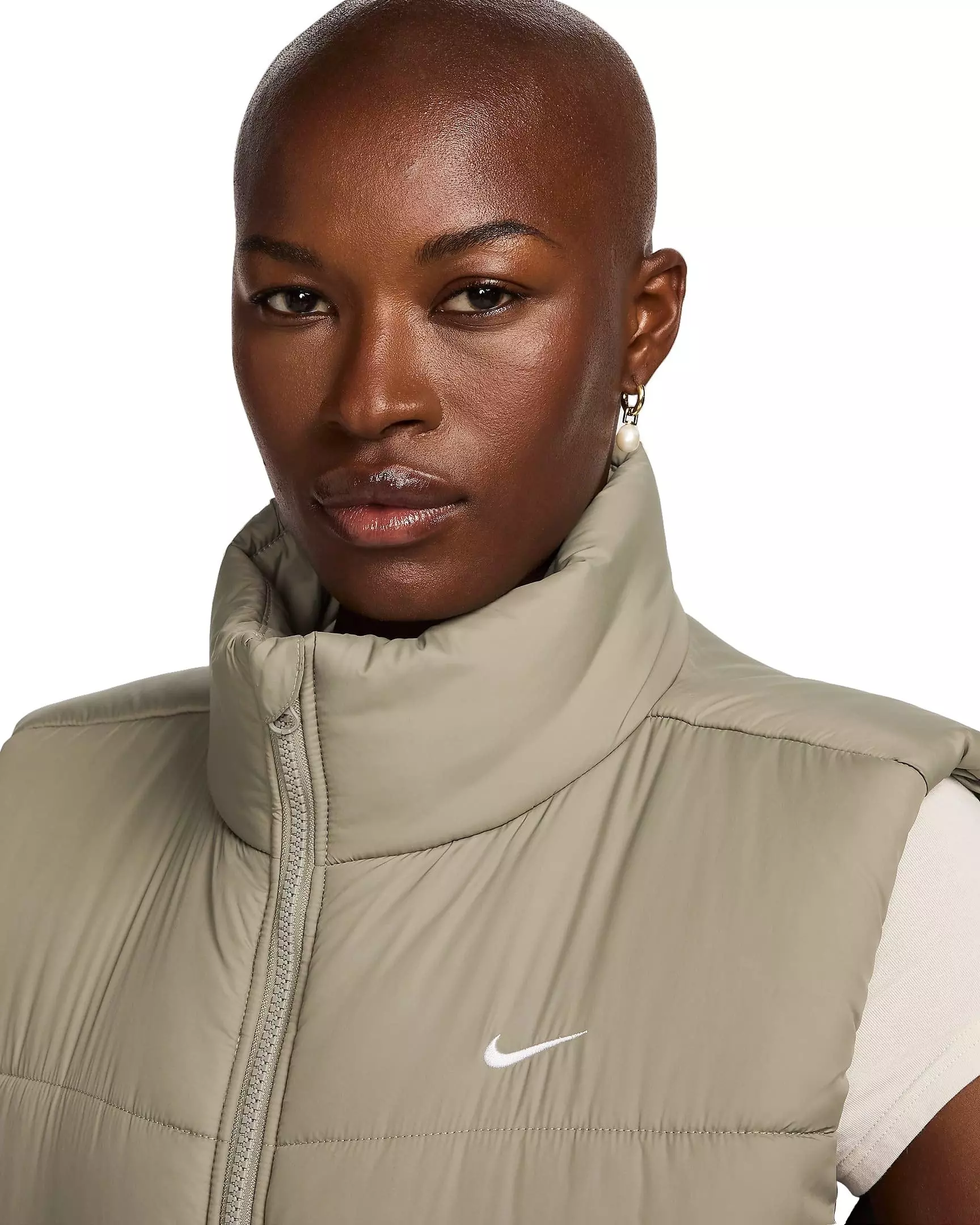 Nike Women's Sportswear Classic Puffer Therma-FIT Loose Vest - GREEN