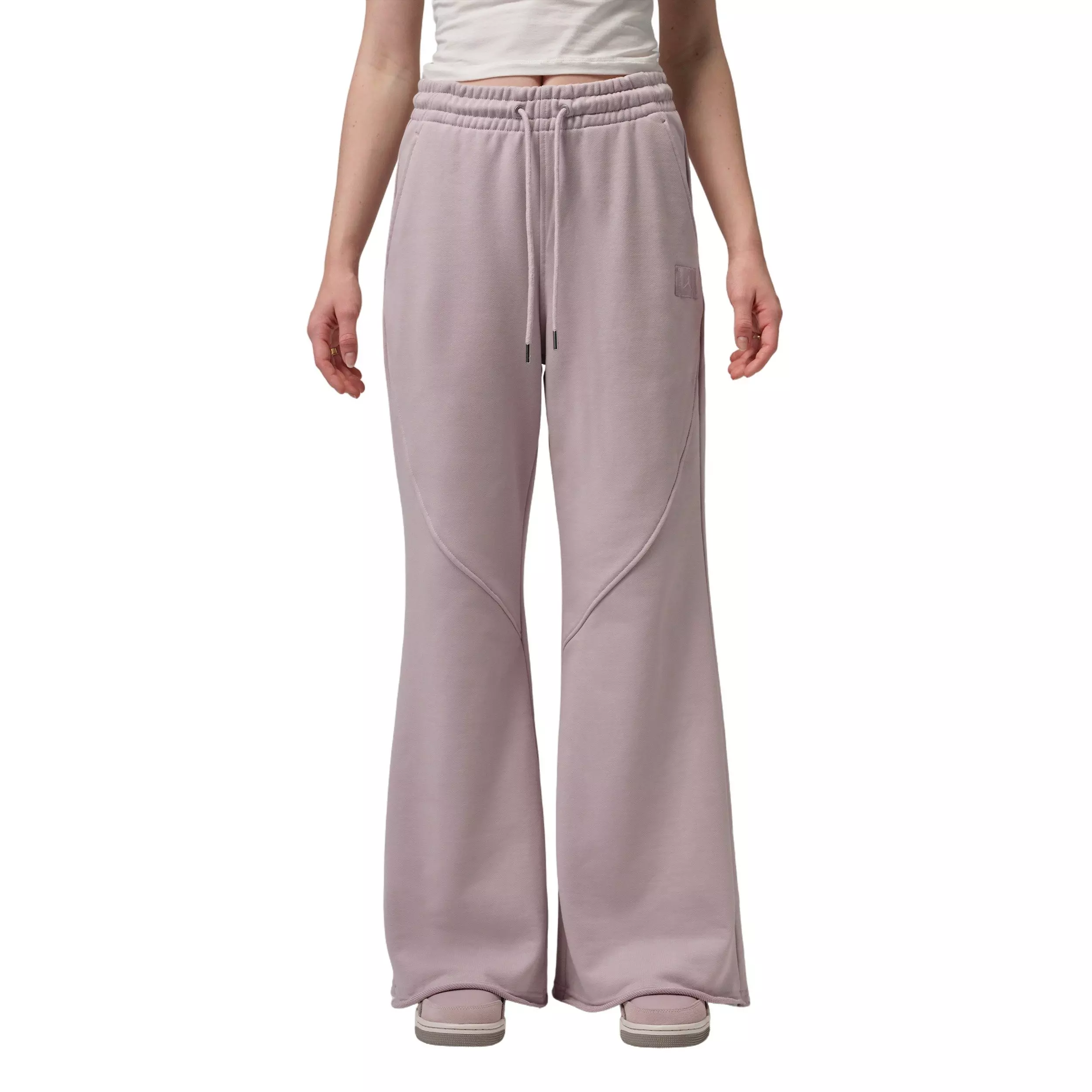 Jordan Women's Flared French Terry Fleece Pants - Rose - ROSE
