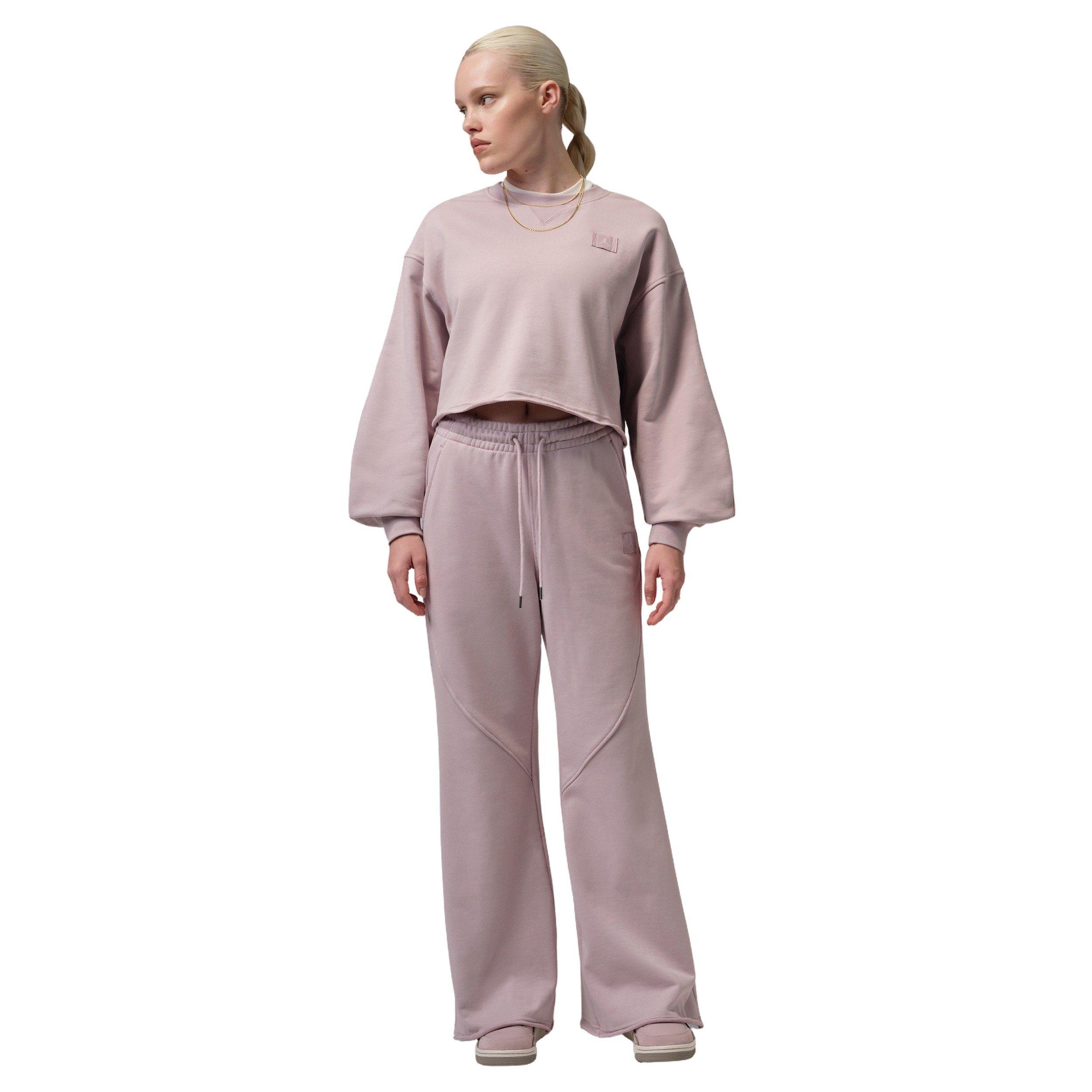 Jordan Women's Flared French Terry Fleece Pants - Rose - ROSE Thumbnail View 4