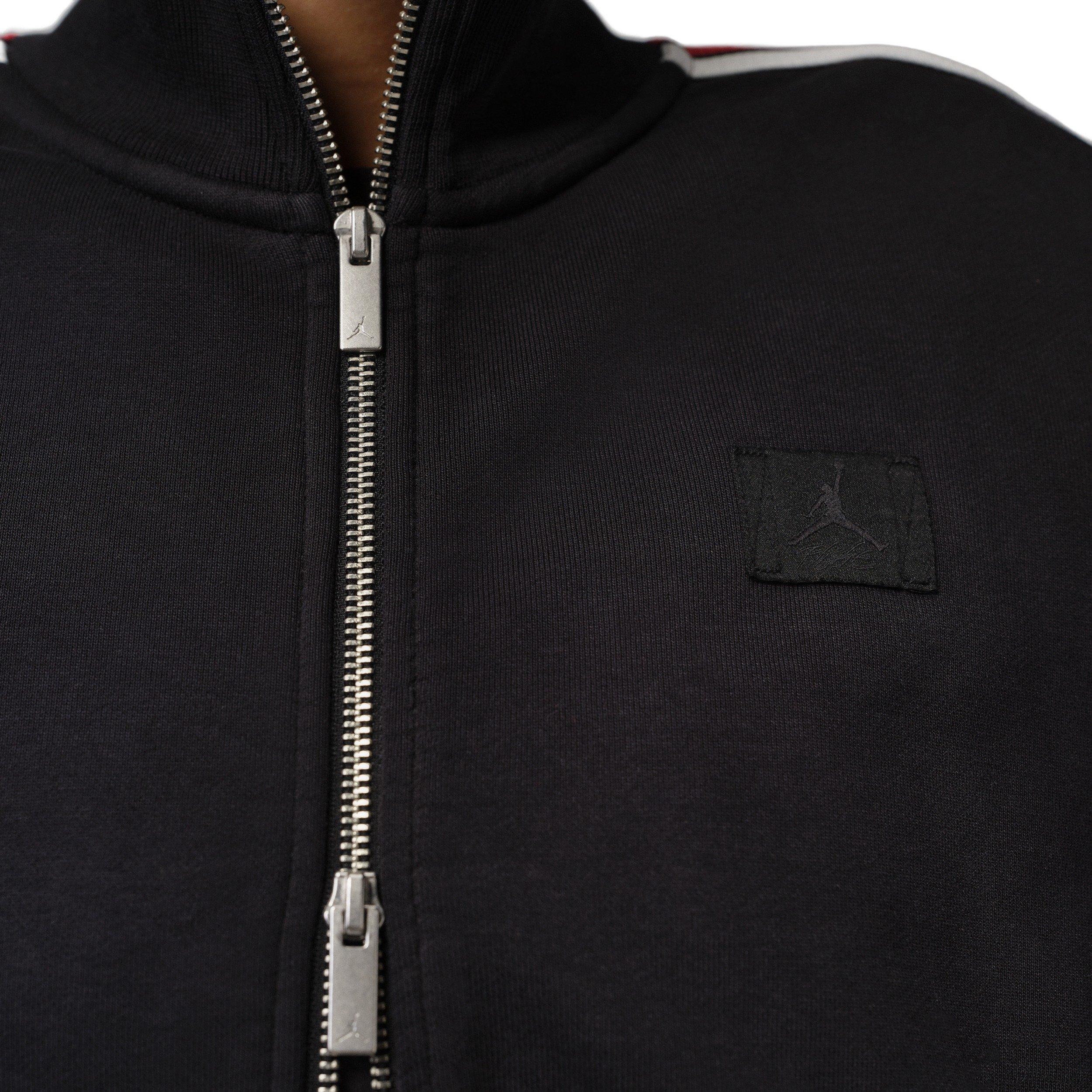 Jordan Women's Flight Fleece French Terry Full-Zip Jacket - Black - BLACK Thumbnail View 4