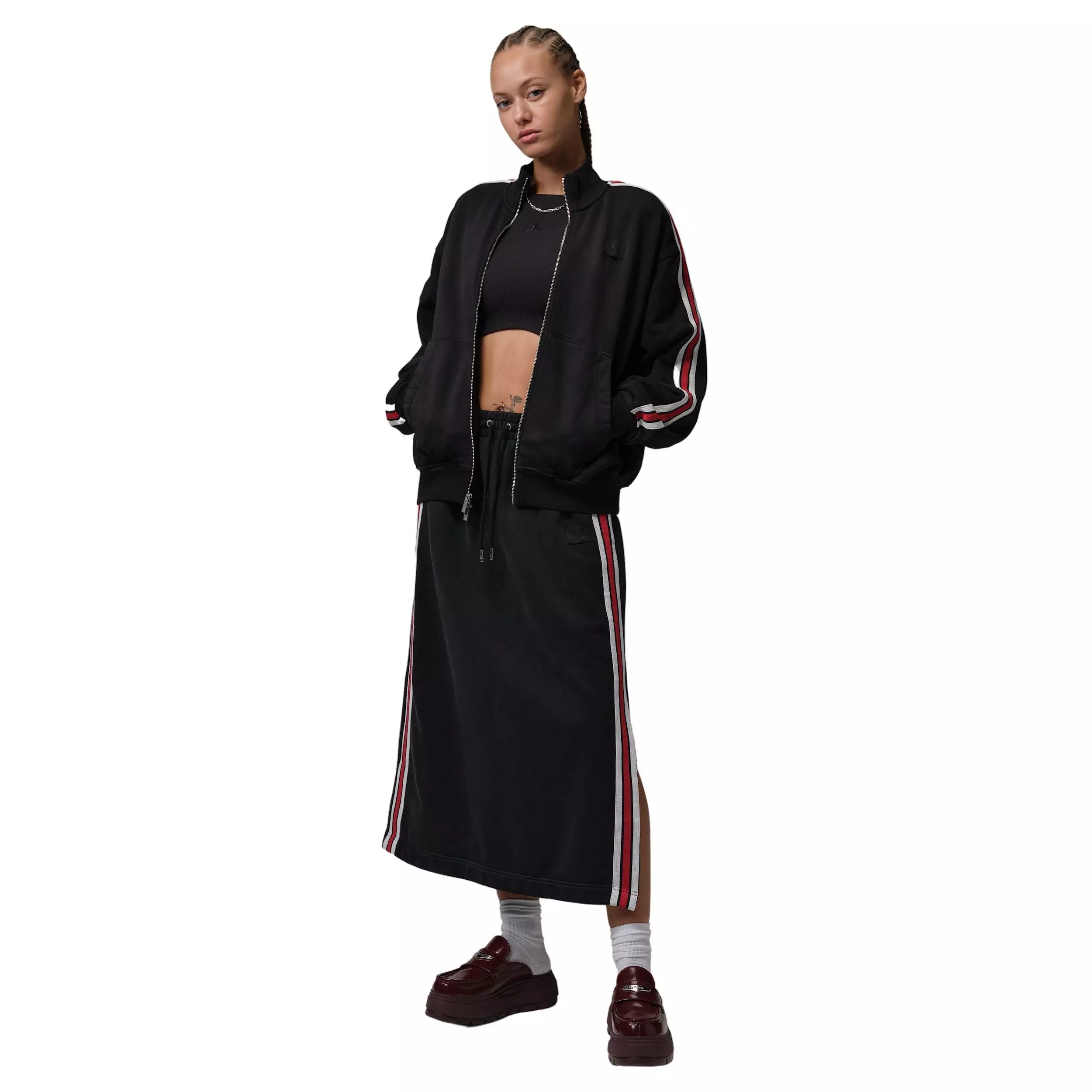 Jordan Women's Flight Fleece French Terry Full-Zip Jacket - Black - BLACK