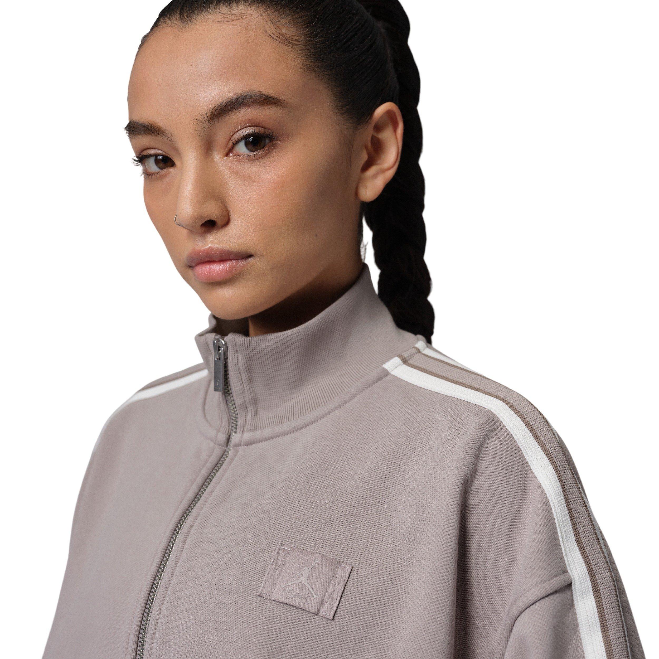 Jordan Women's Flight Fleece French Terry Full-Zip Jacket -Stone - STONE Thumbnail View 3