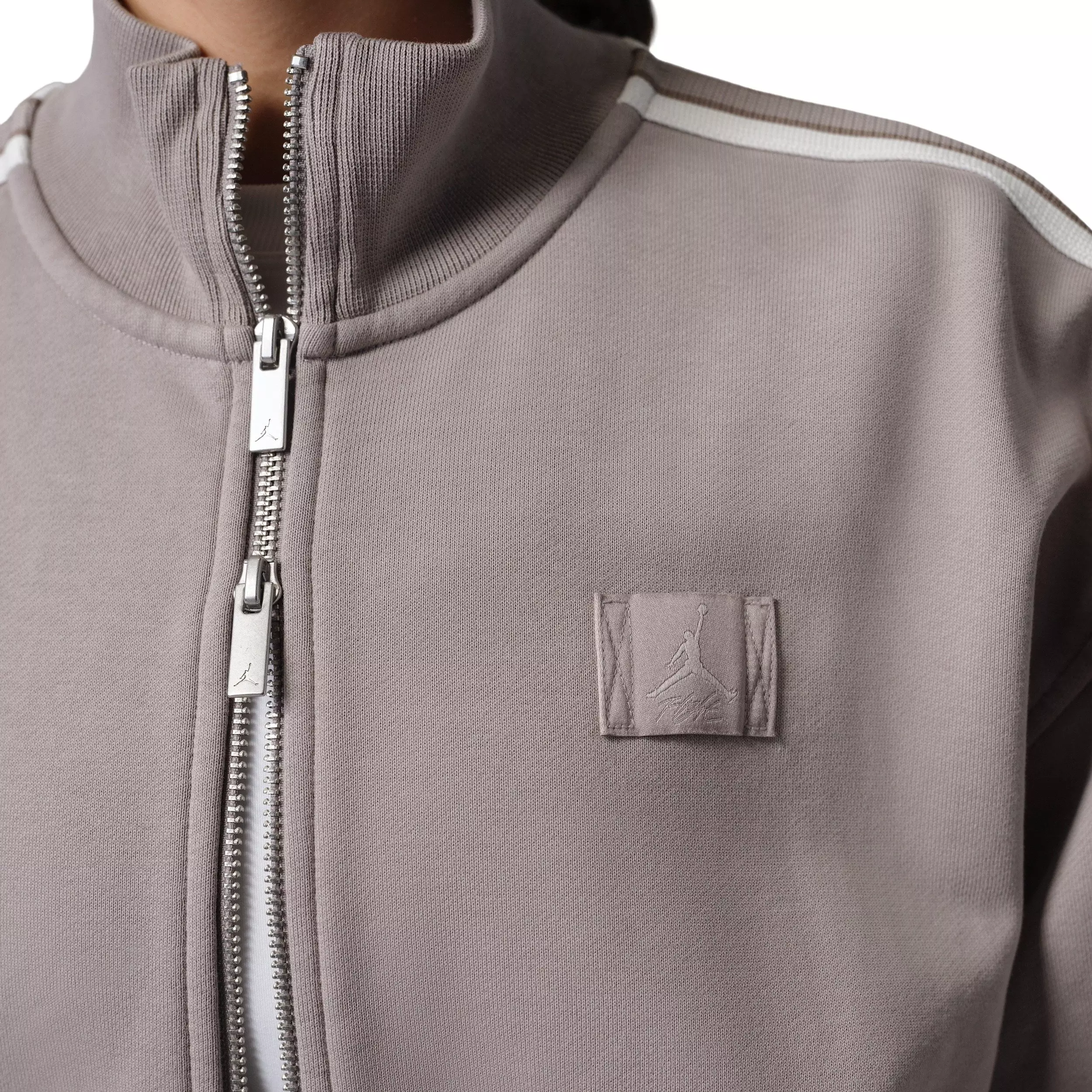 Jordan Women's Flight Fleece French Terry Full-Zip Jacket - Stone - STONE