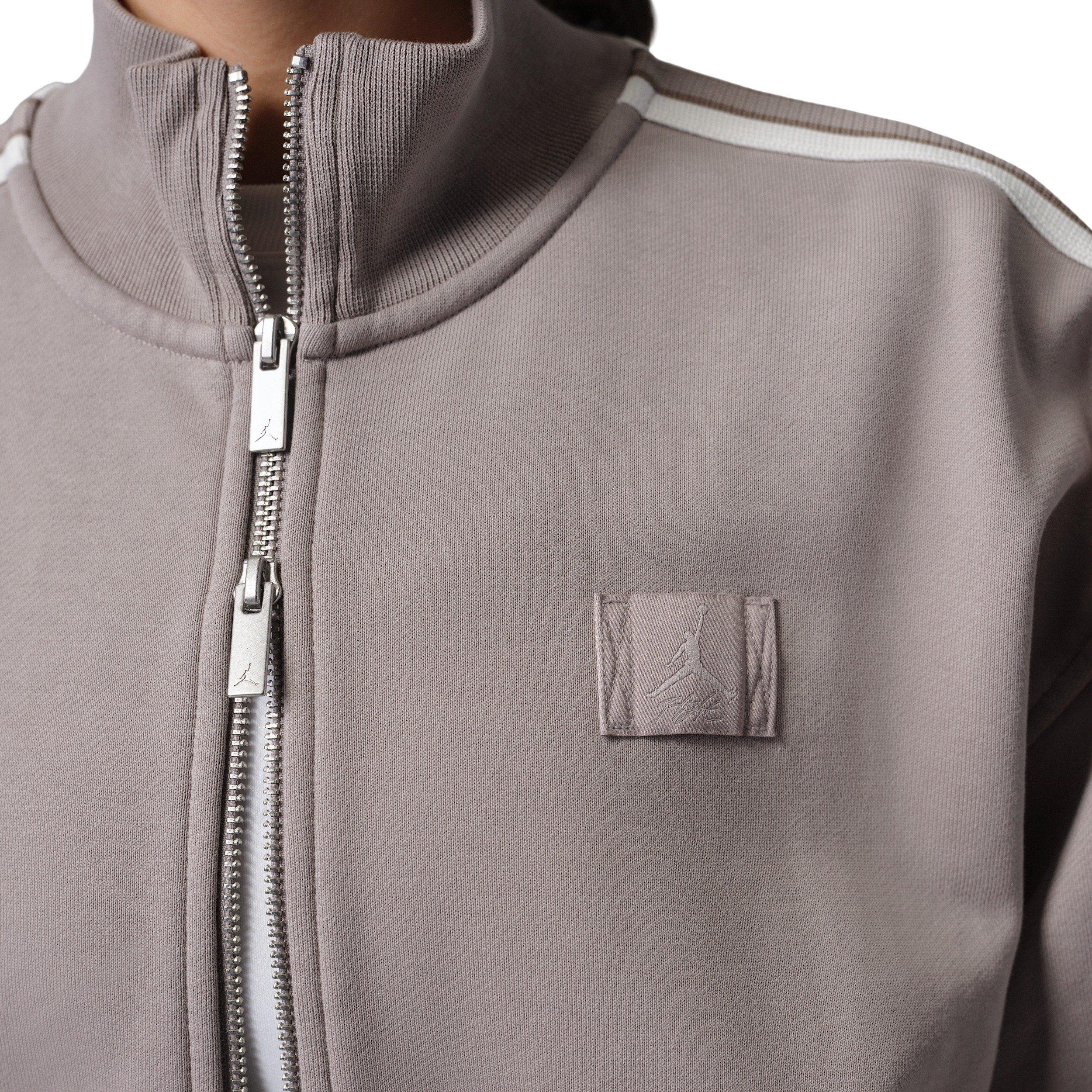 Jordan Women's Flight Fleece French Terry Full-Zip Jacket -Stone - STONE Thumbnail View 4