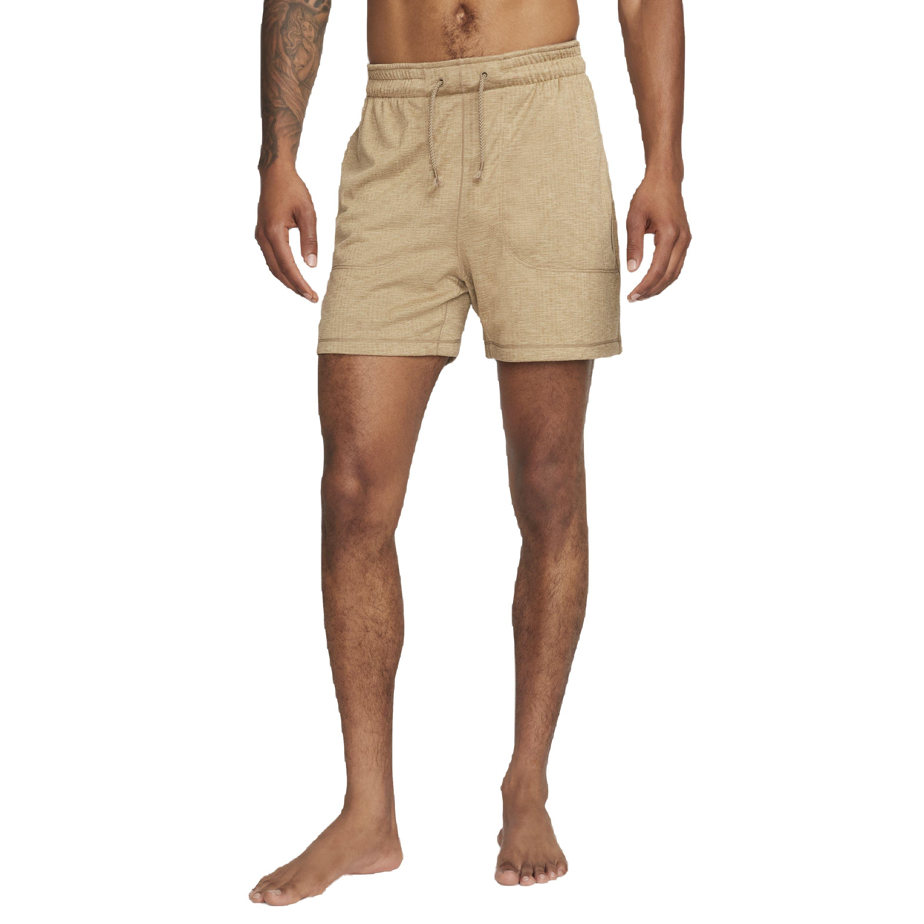 Nike Men's Yoga Dri-FIT 5" Unlined Shorts - BROWN Thumbnail View 3