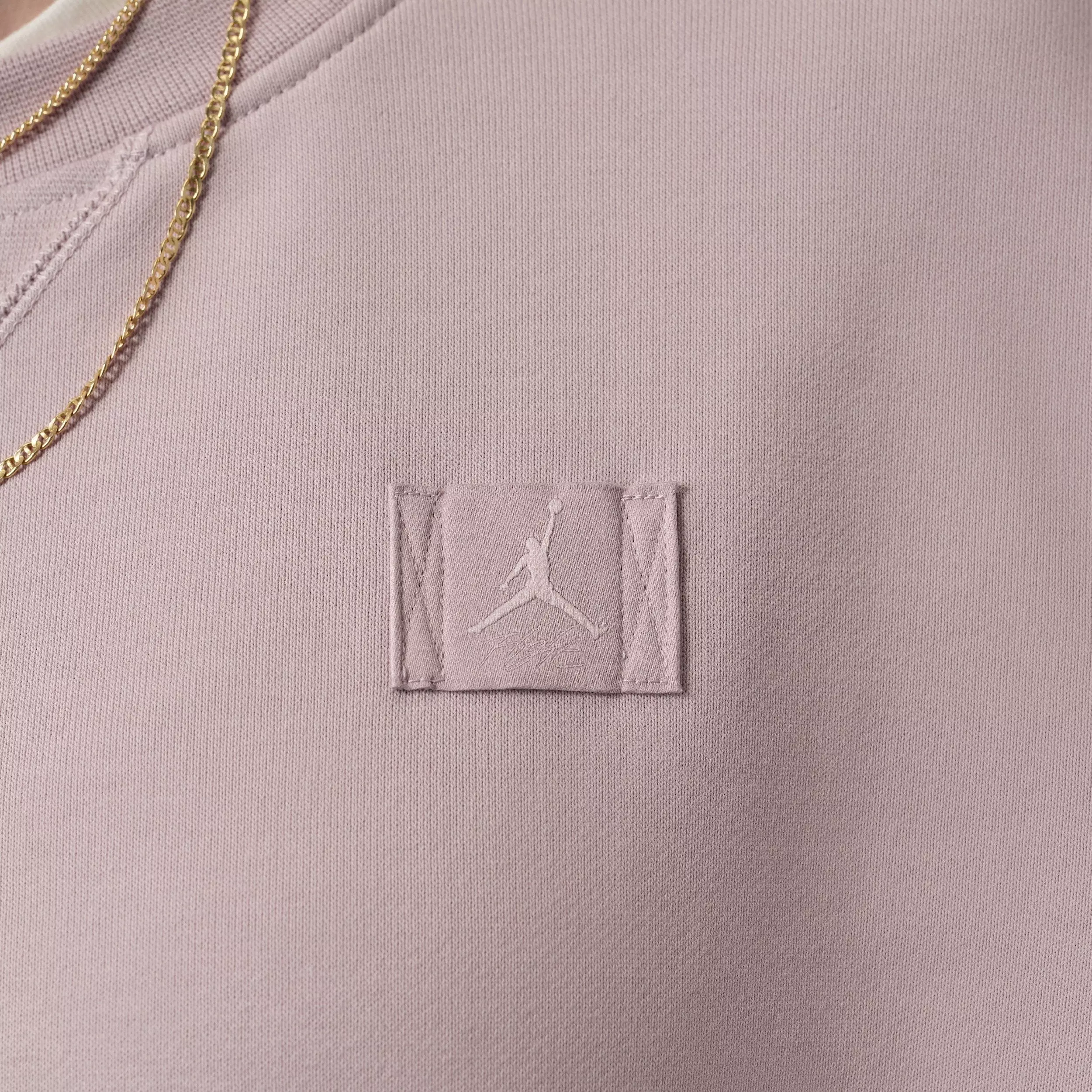 Jordan Women's Flight Fleece Mod-Crop Crew-Neck Sweatshirt -Rose - ROSE