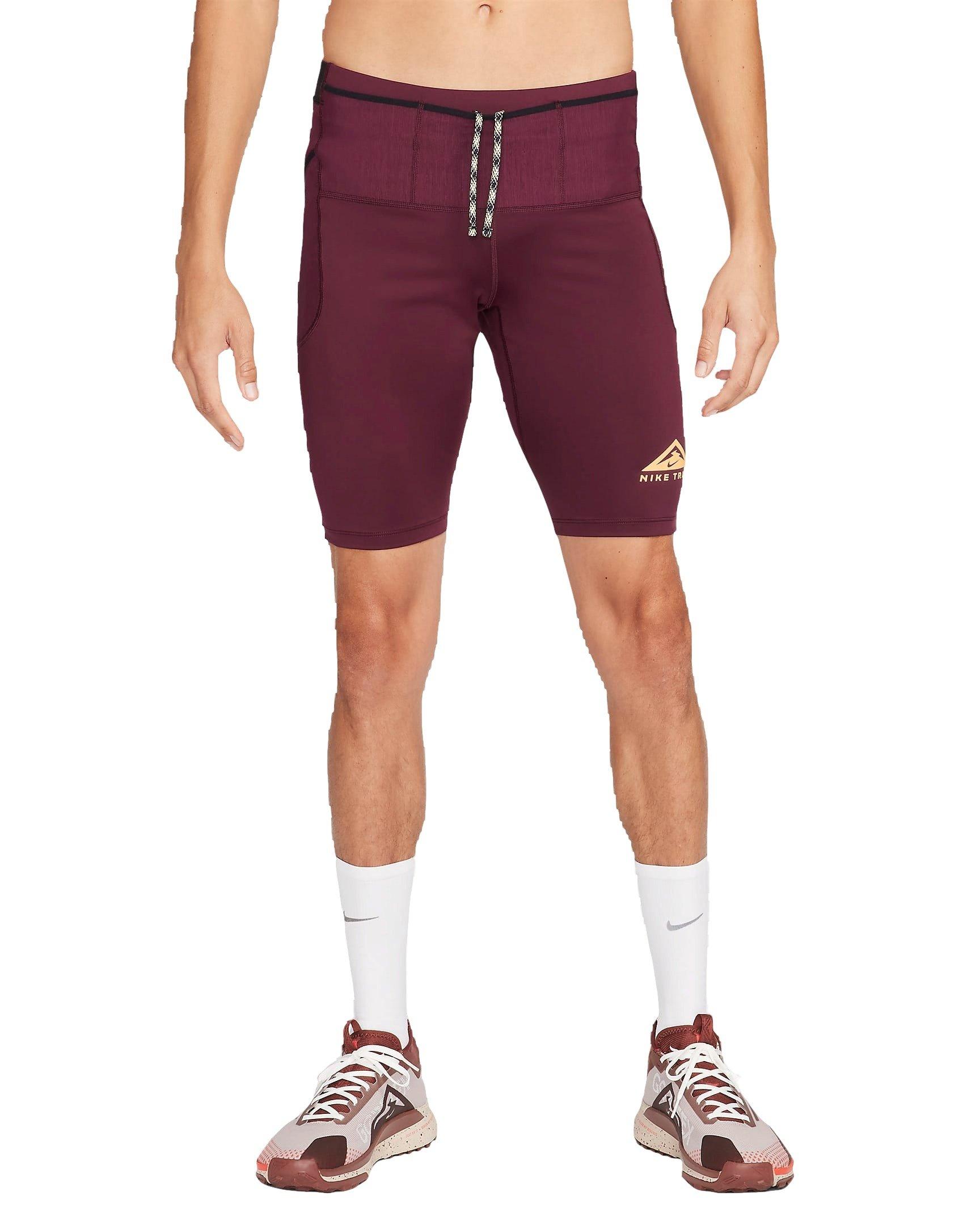 Nike Men's Dri-FIT Trail Lava Loops Running 1/2 Length Shorts​ -Maroon