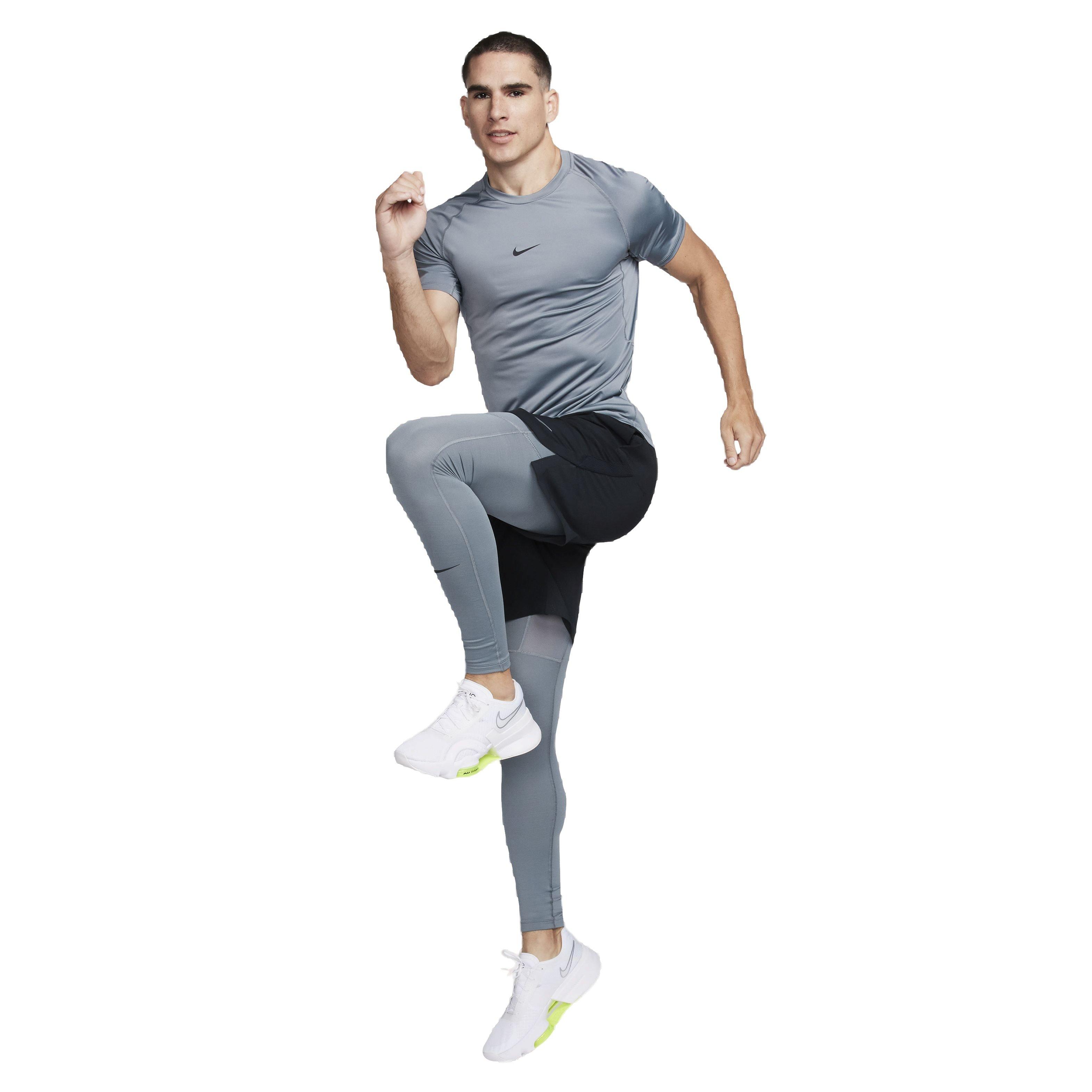 Nike Men's Pro Warm Tights - GREY Thumbnail View 6