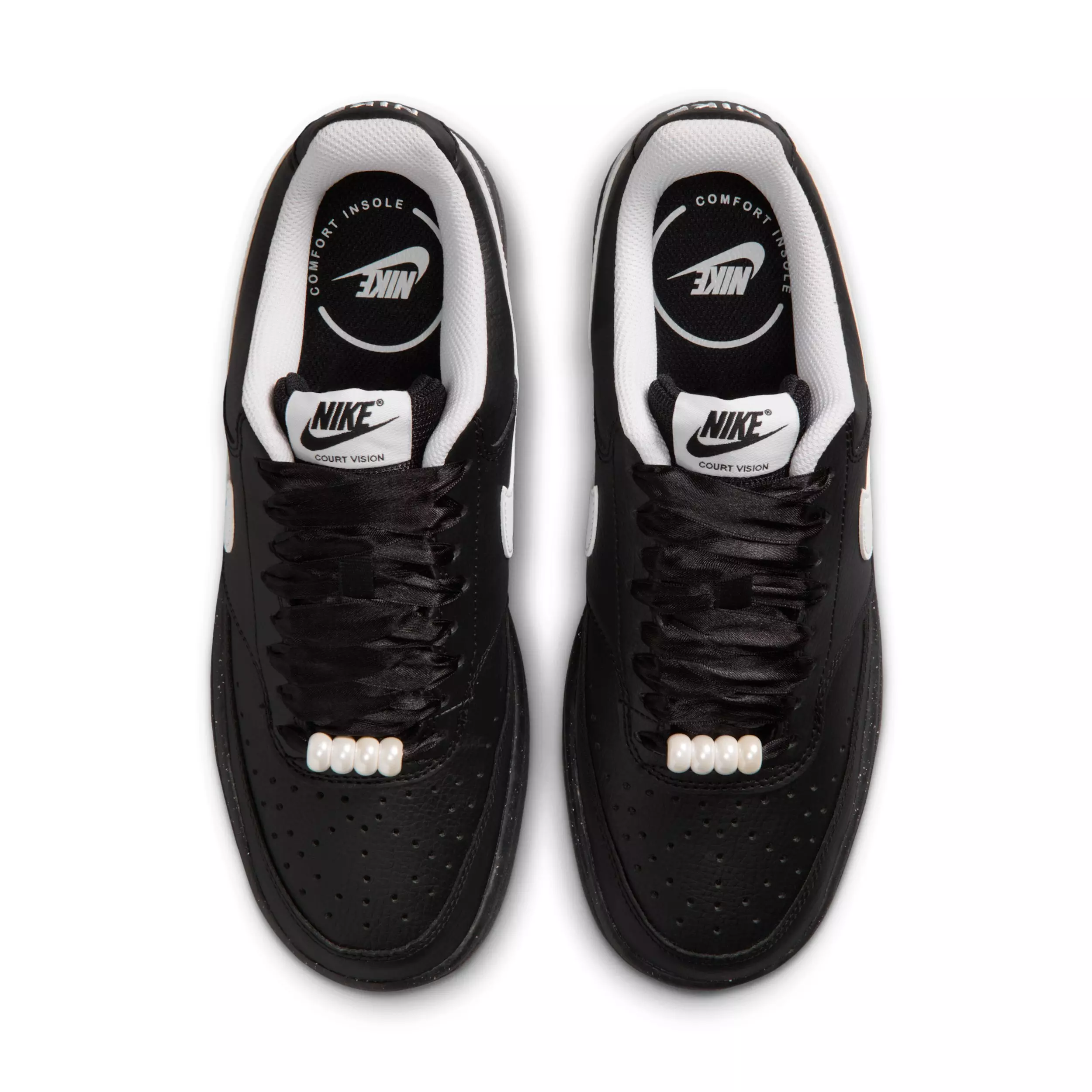 Nike Court Vision Low "Black/White" Women's Shoe - BLACK/WHITE