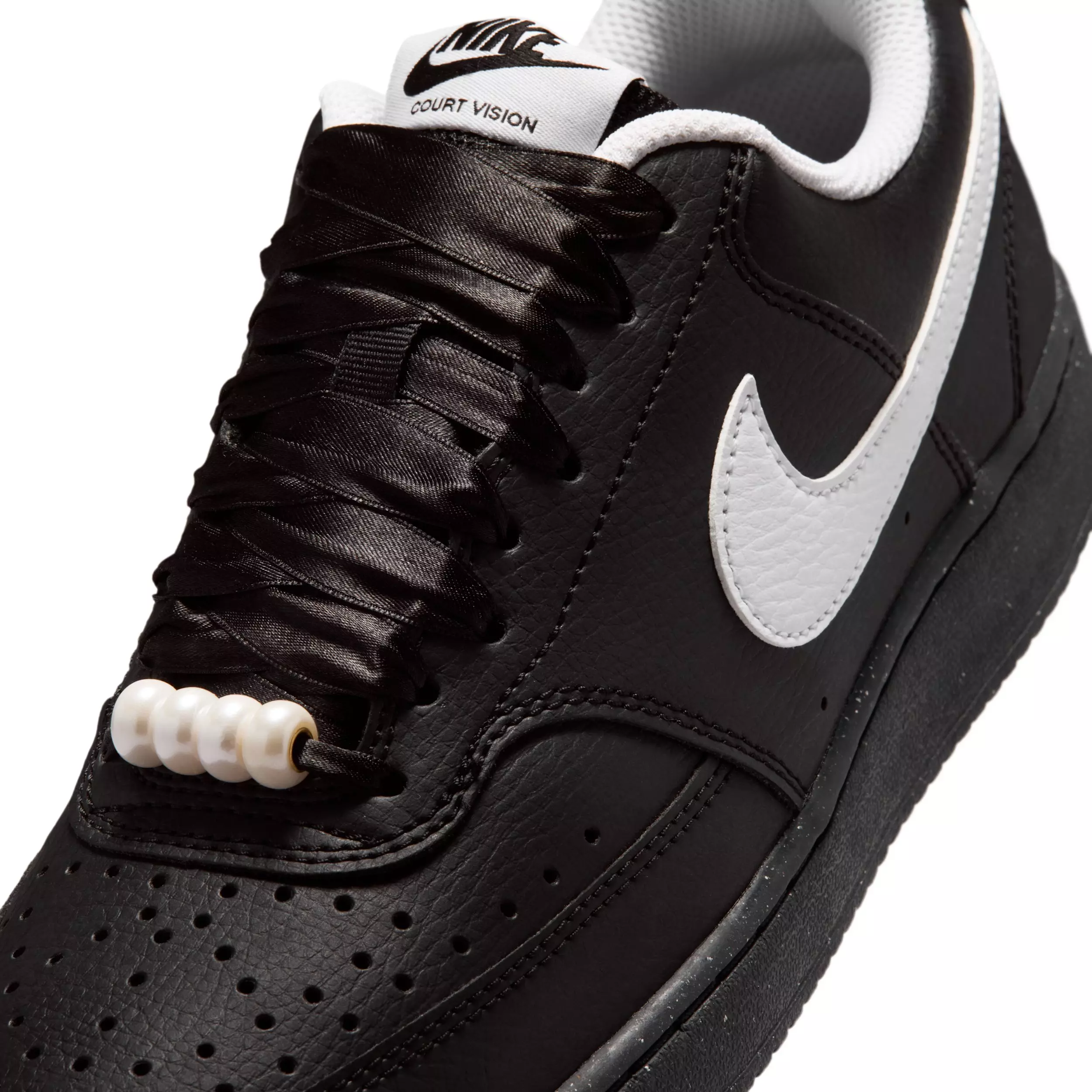 Nike Court Vision Low "Black/White" Women's Shoe - BLACK/WHITE