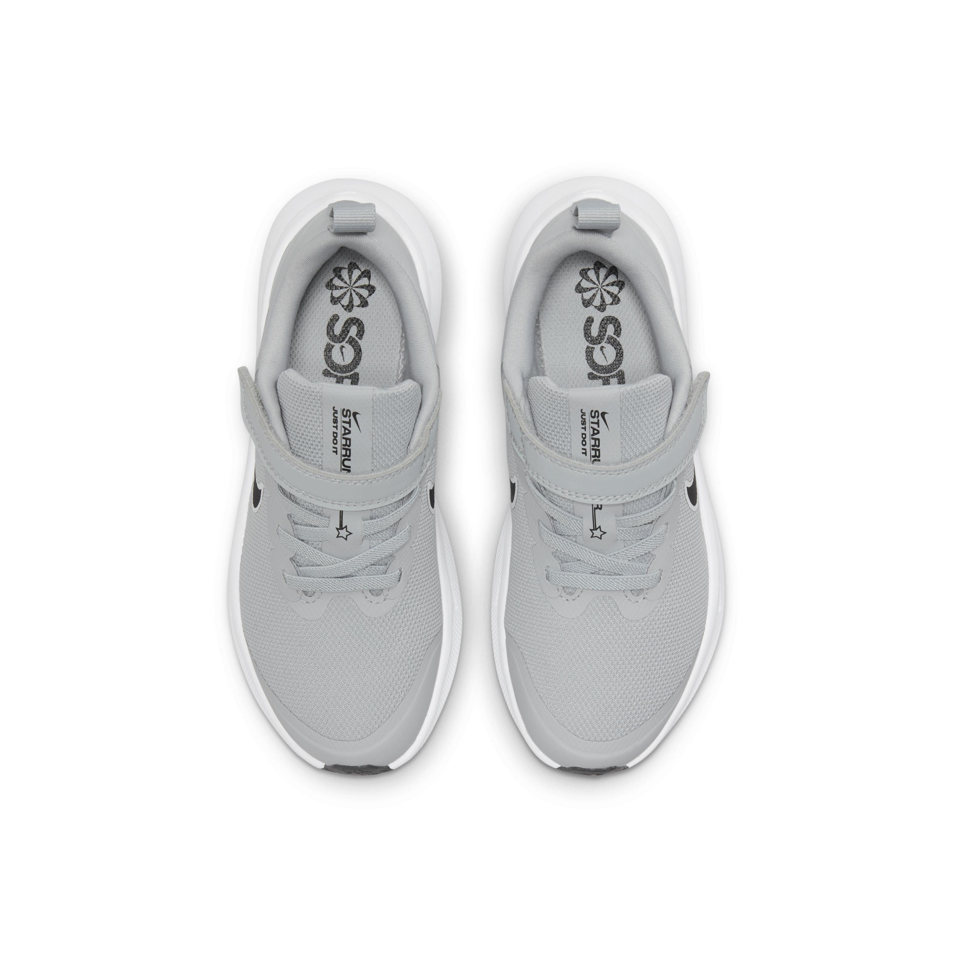Nike Star Runner 3 "Light Smoke Grey/Black/Smoke Grey" Preschool Boys' Running Shoe - GREY Thumbnail View 4