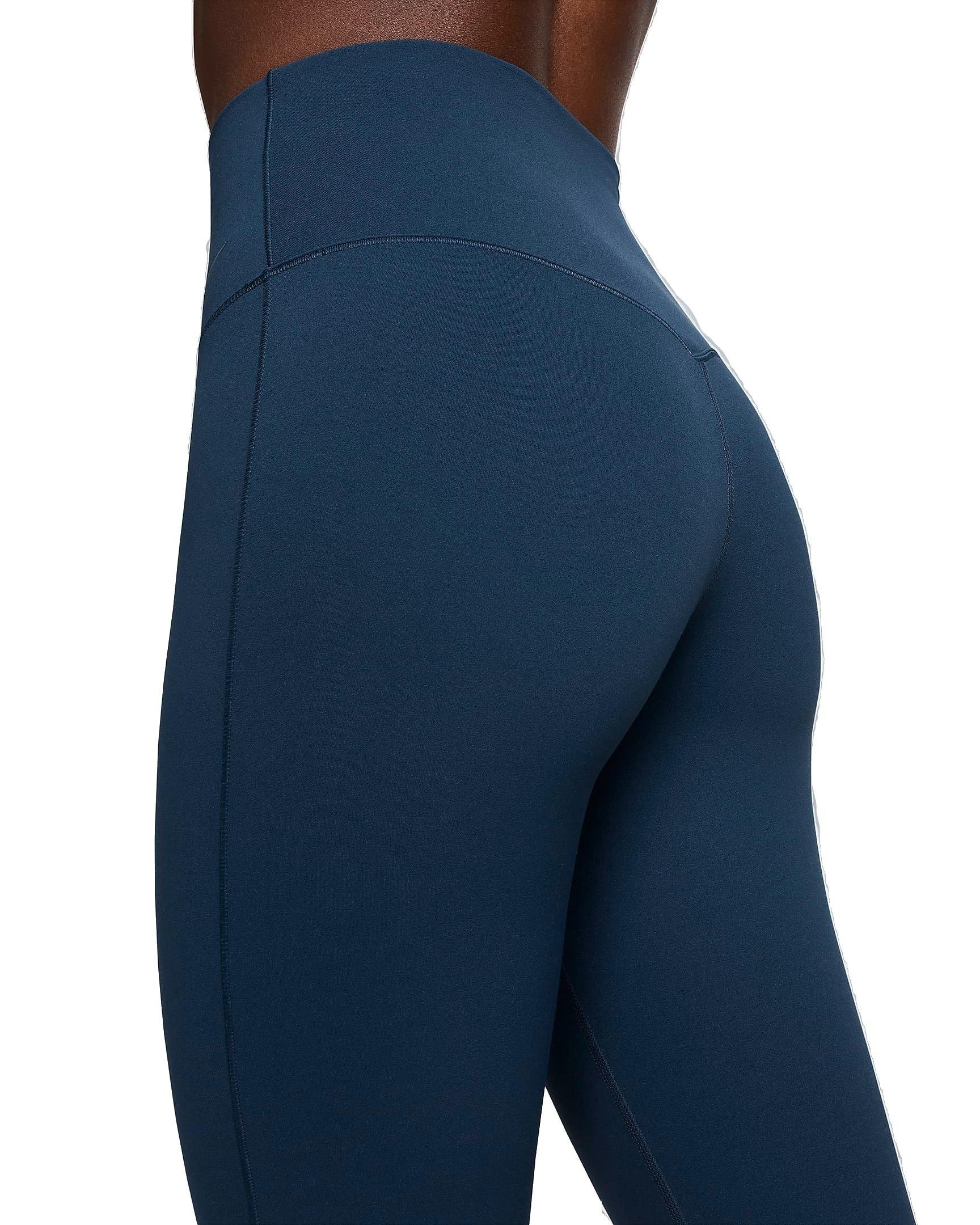 Nike Women's Zenvy High-Waisted Flared Leggings - BLUE Thumbnail View 5
