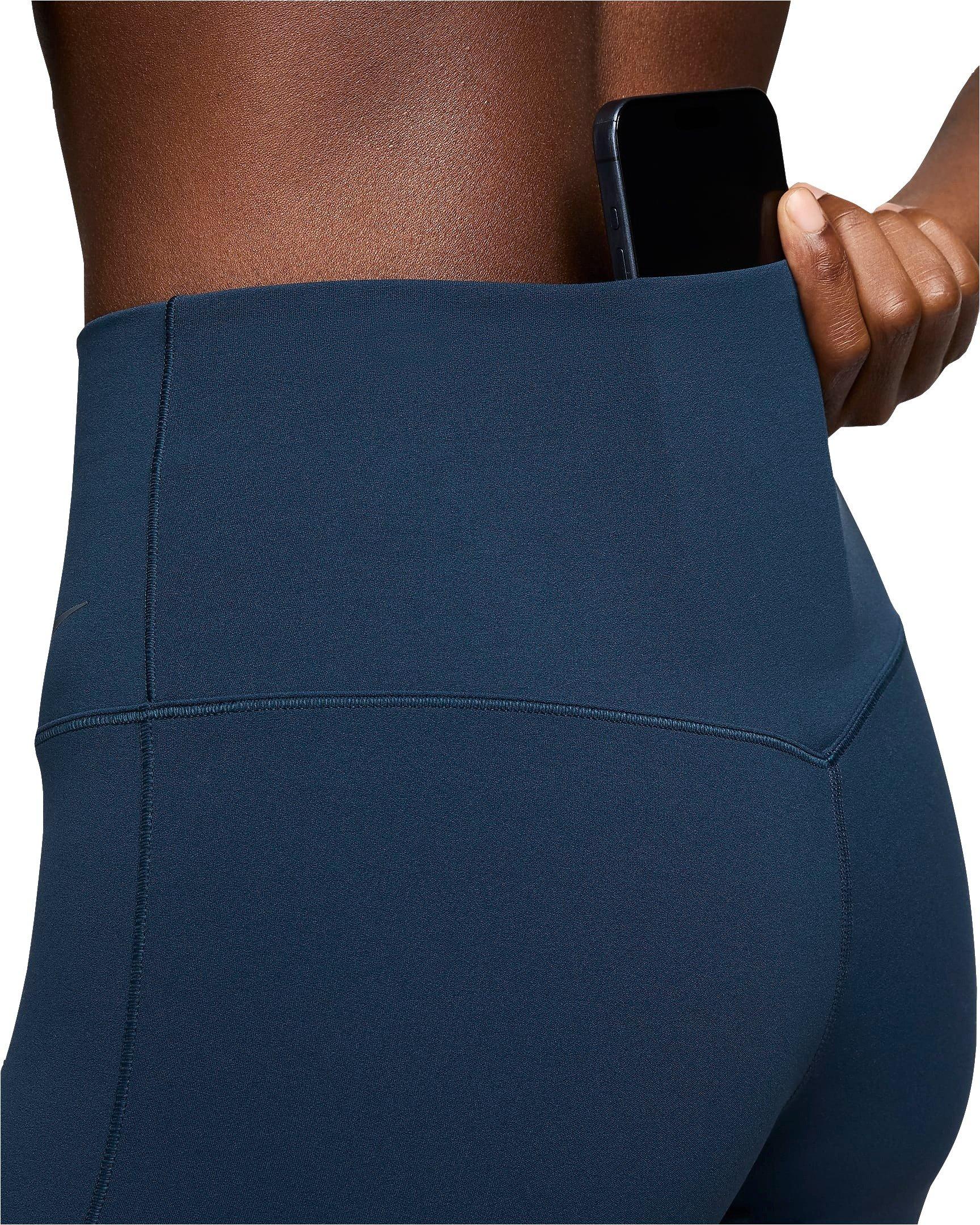 Nike Women's Zenvy High-Waisted Flared Leggings - BLUE Thumbnail View 6