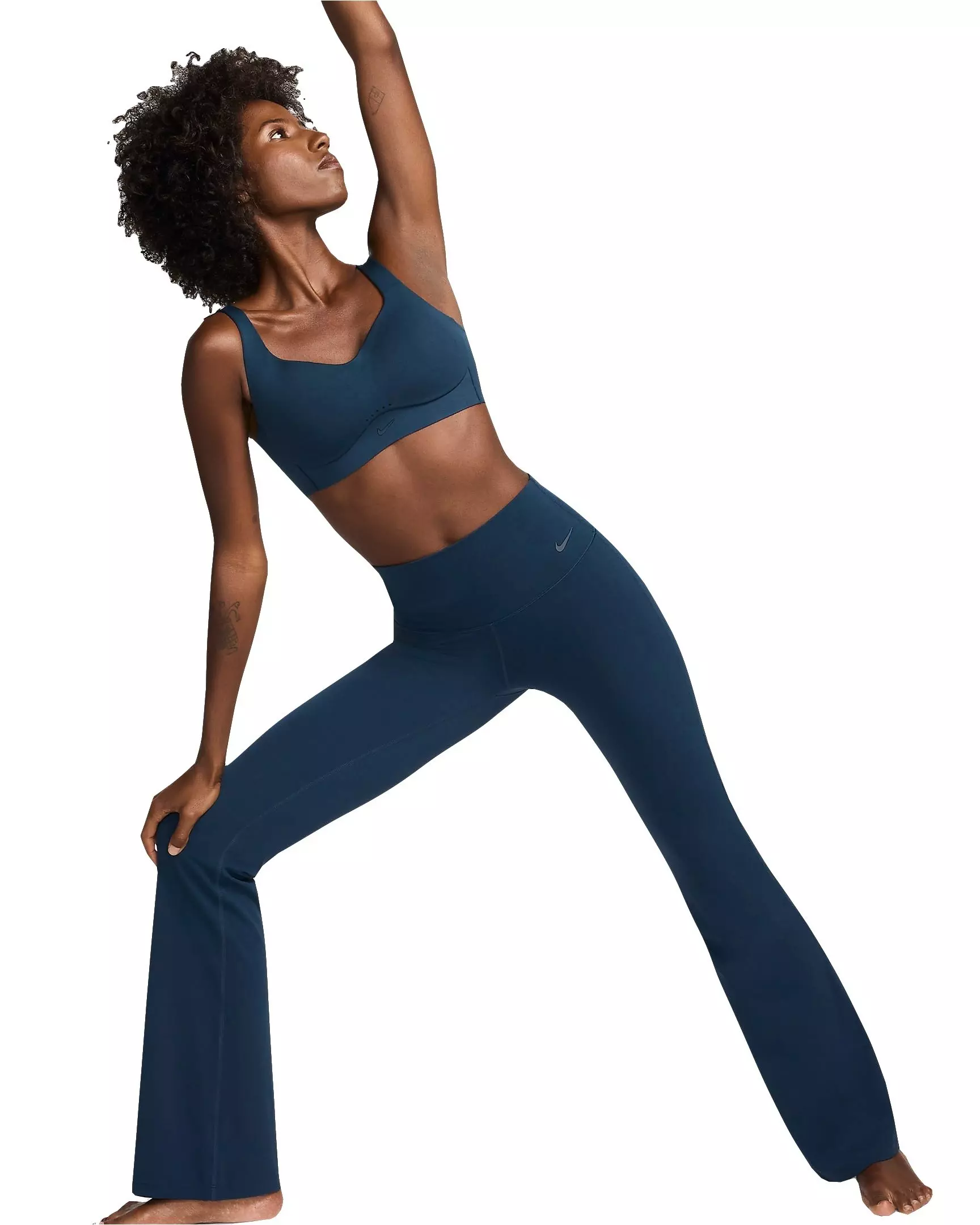 Nike Women's Zenvy High-Waisted Flared Leggings - BLUE