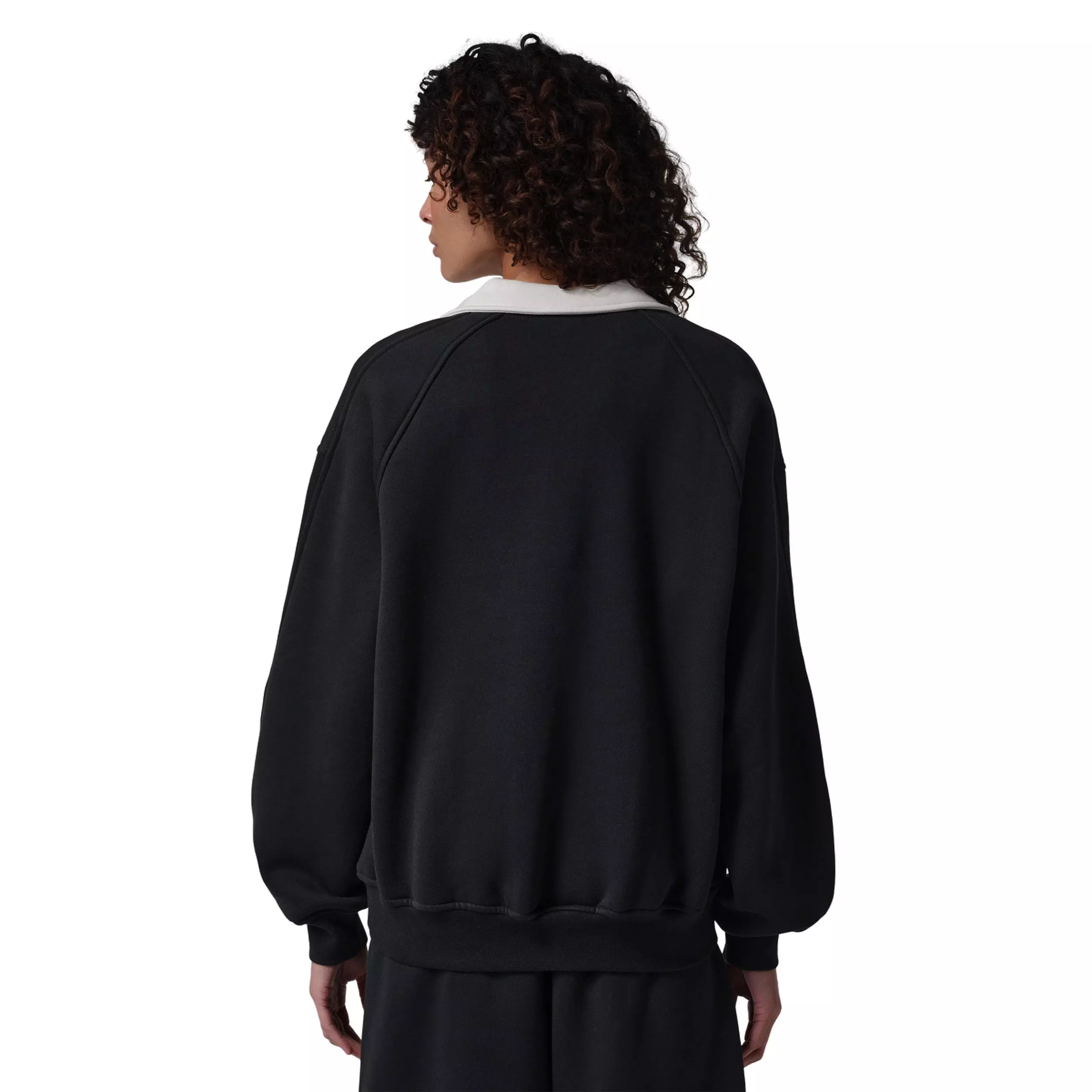 Jordan Women's Flight Fleece Rugby Top - Black - BLACK