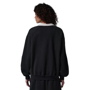Jordan Women's Flight Fleece Rugby Top -Black