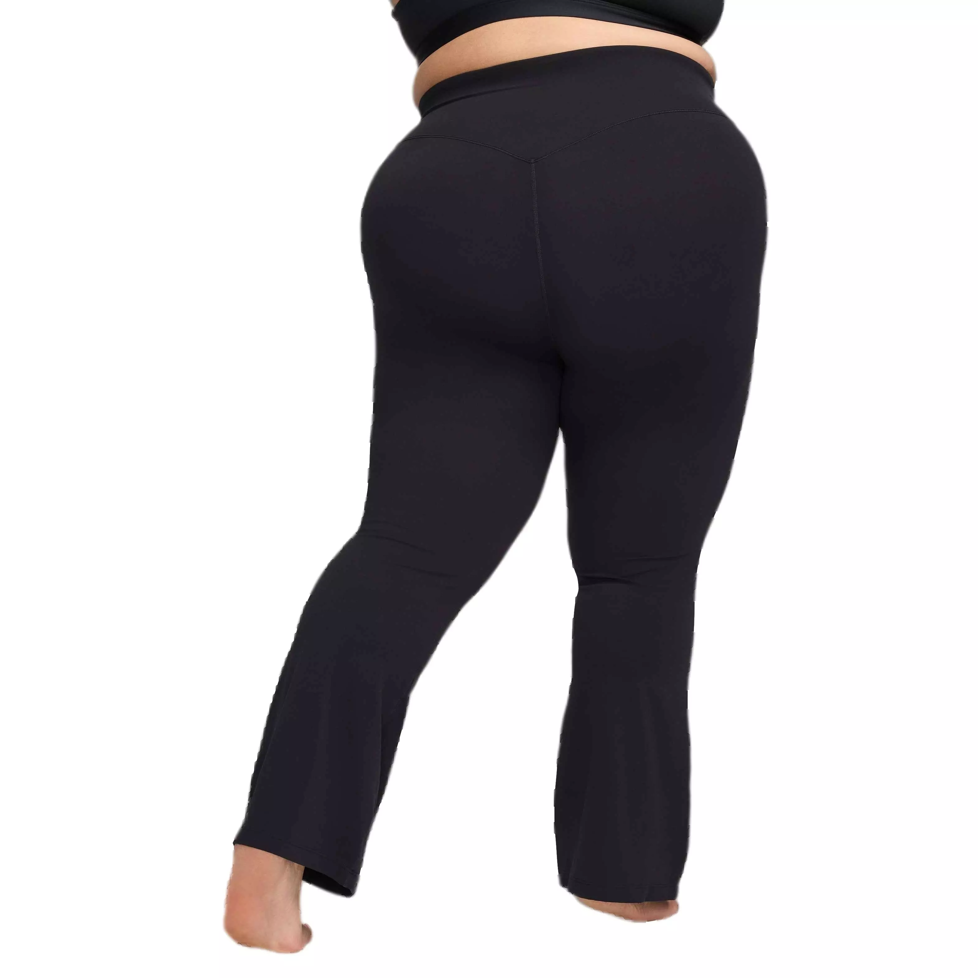 Nike Women's Zenvy High Waisted Flared Leggings - BLACK