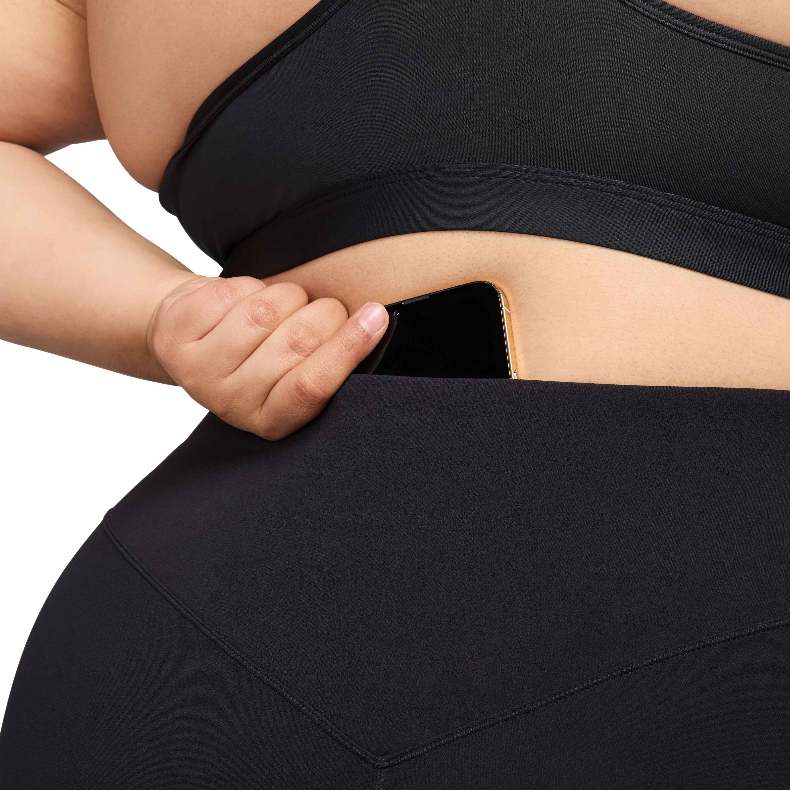 Nike Women's Zenvy High Waisted Flared Leggings - BLACK Thumbnail View 6