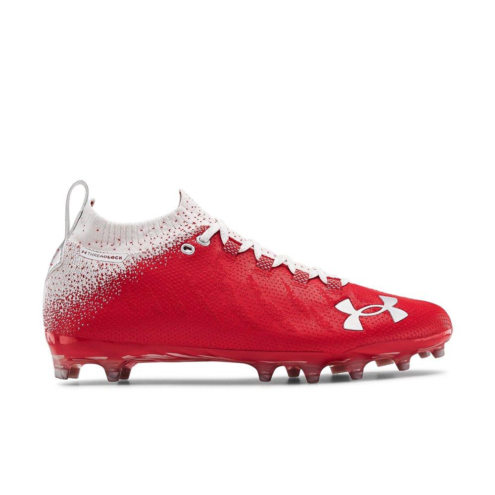 all red under armour spotlight cleats