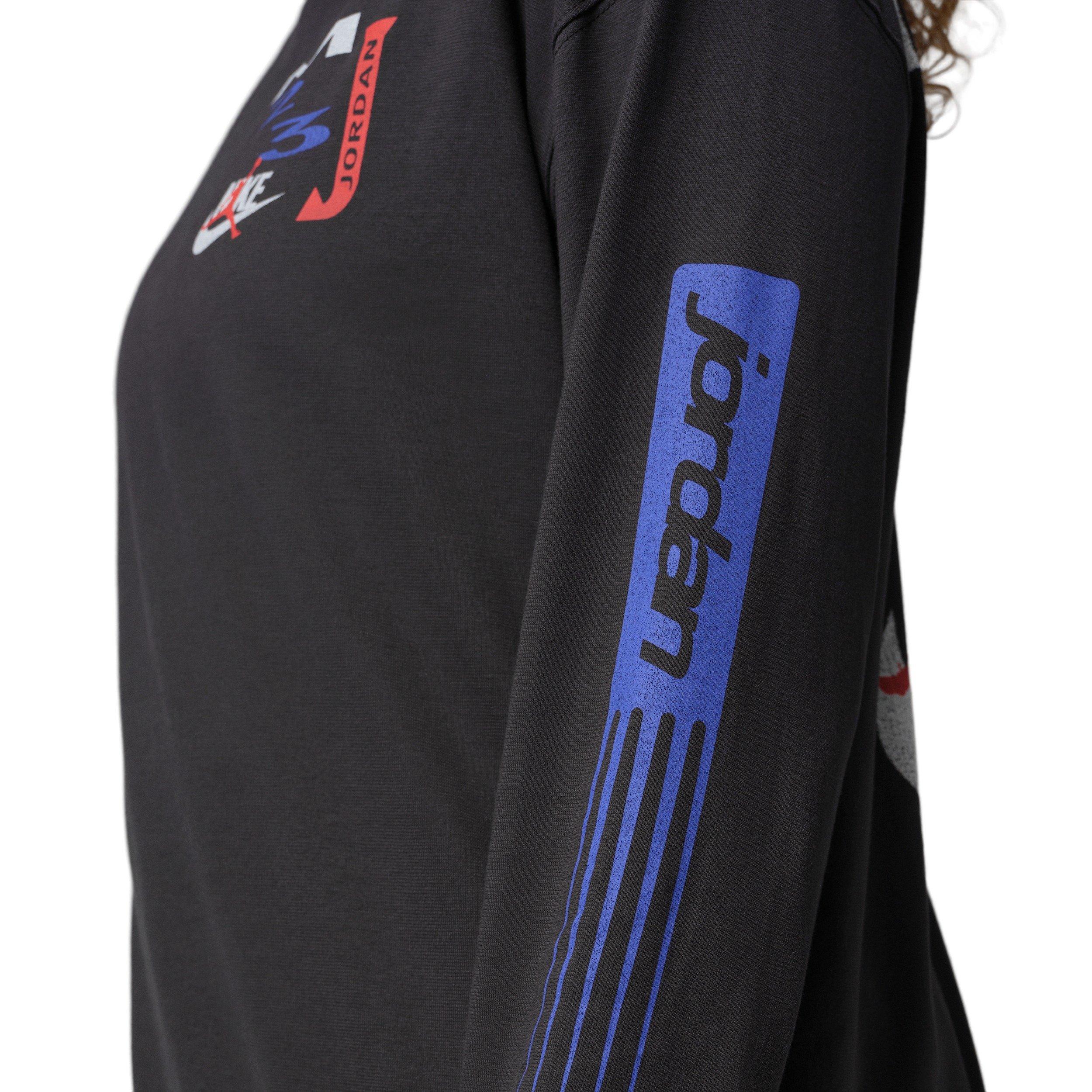 Jordan Women's Flight Oversized Long-Sleeve T-Shirt - Black - BLACK Thumbnail View 4