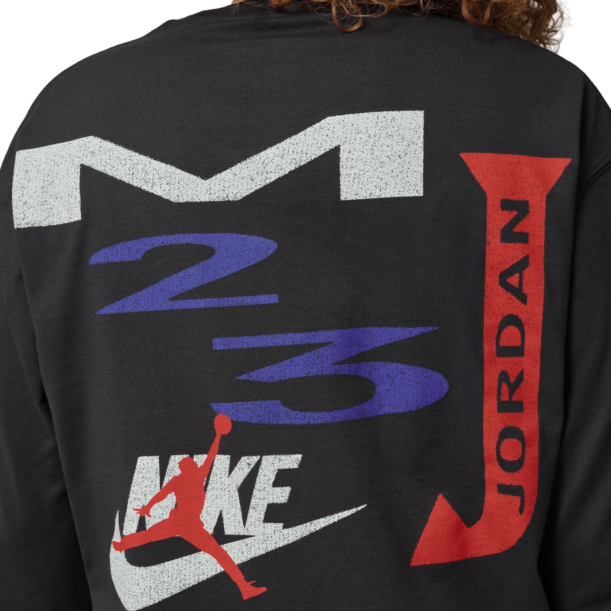 Jordan Women's Flight Oversized Long-Sleeve T-Shirt -Black - BLACK Thumbnail View 5