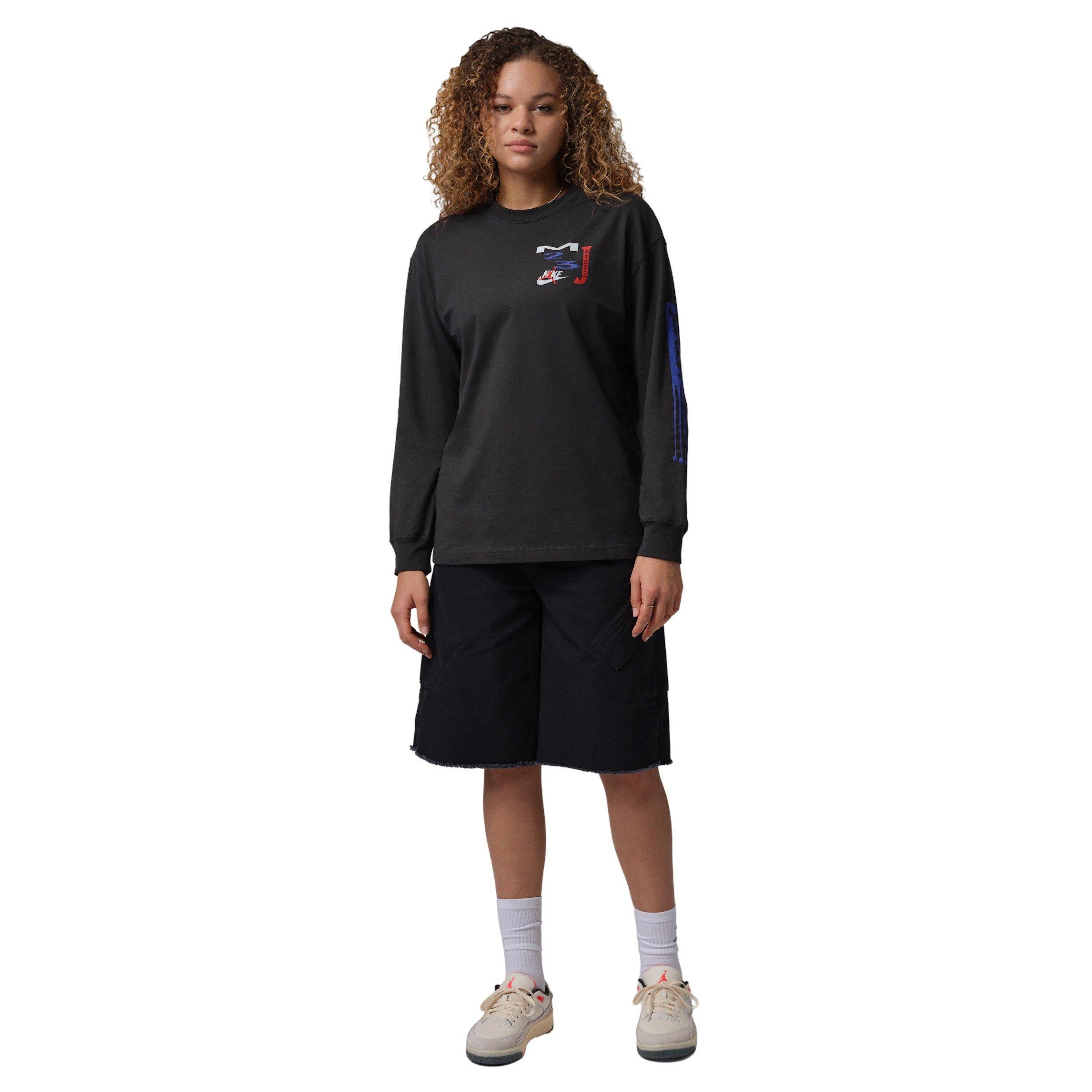 Jordan Women's Flight Oversized Long-Sleeve T-Shirt - Black - BLACK Thumbnail View 6